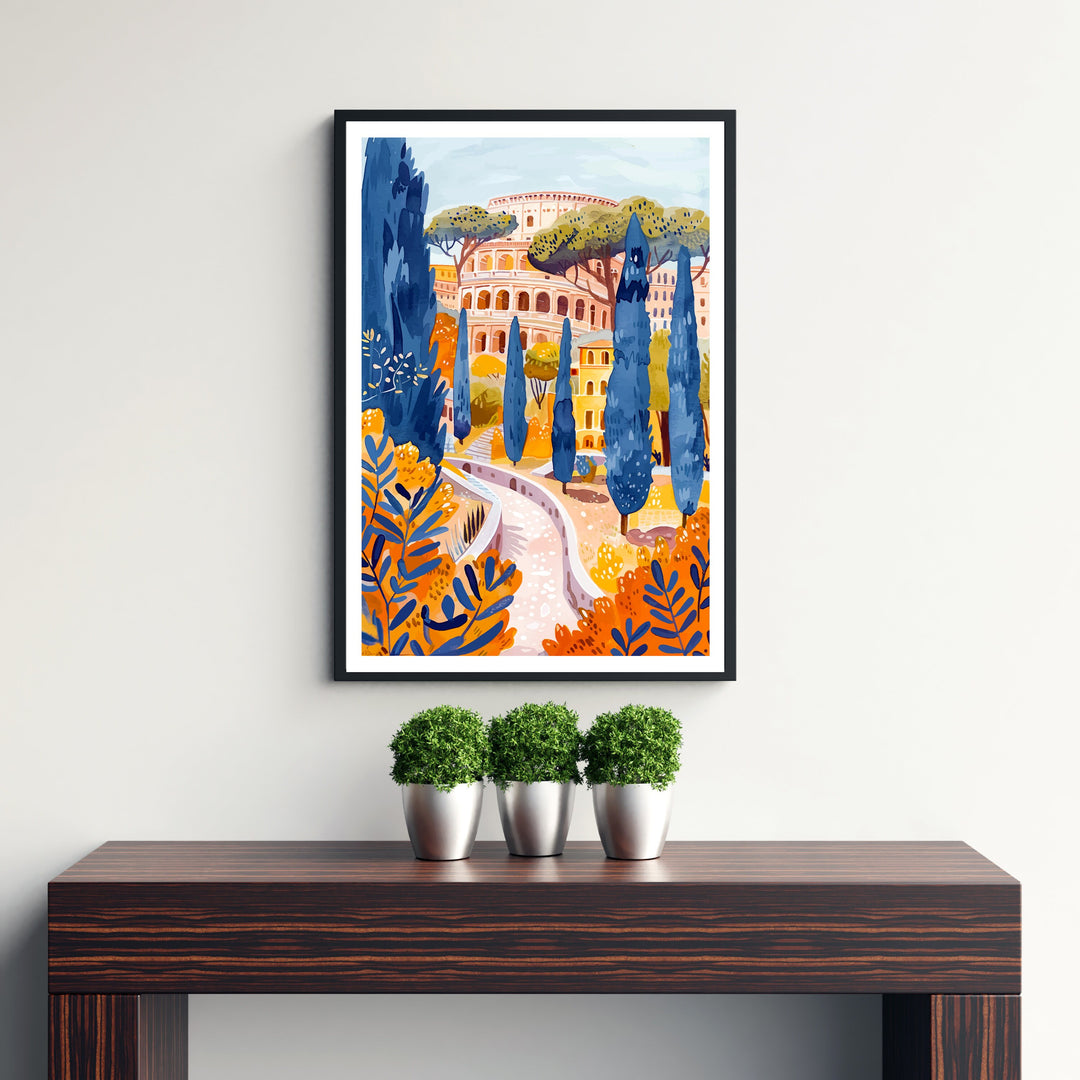 Rome Italy Travel Print Rome Wall Art Italy Travel Poster Rome Home Decor Italy Illustration Travel Gift for Rome Italy Wall Art