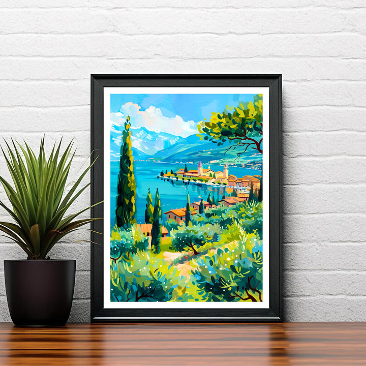 Lake Garda Italy Travel Print Wall Decor Wall Art Lake Garda Wall Hanging Home Décor Lake Garda Gift Art Lovers Italy Art Lover Gift Print