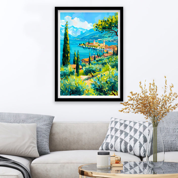 Lake Garda Italy Travel Poster