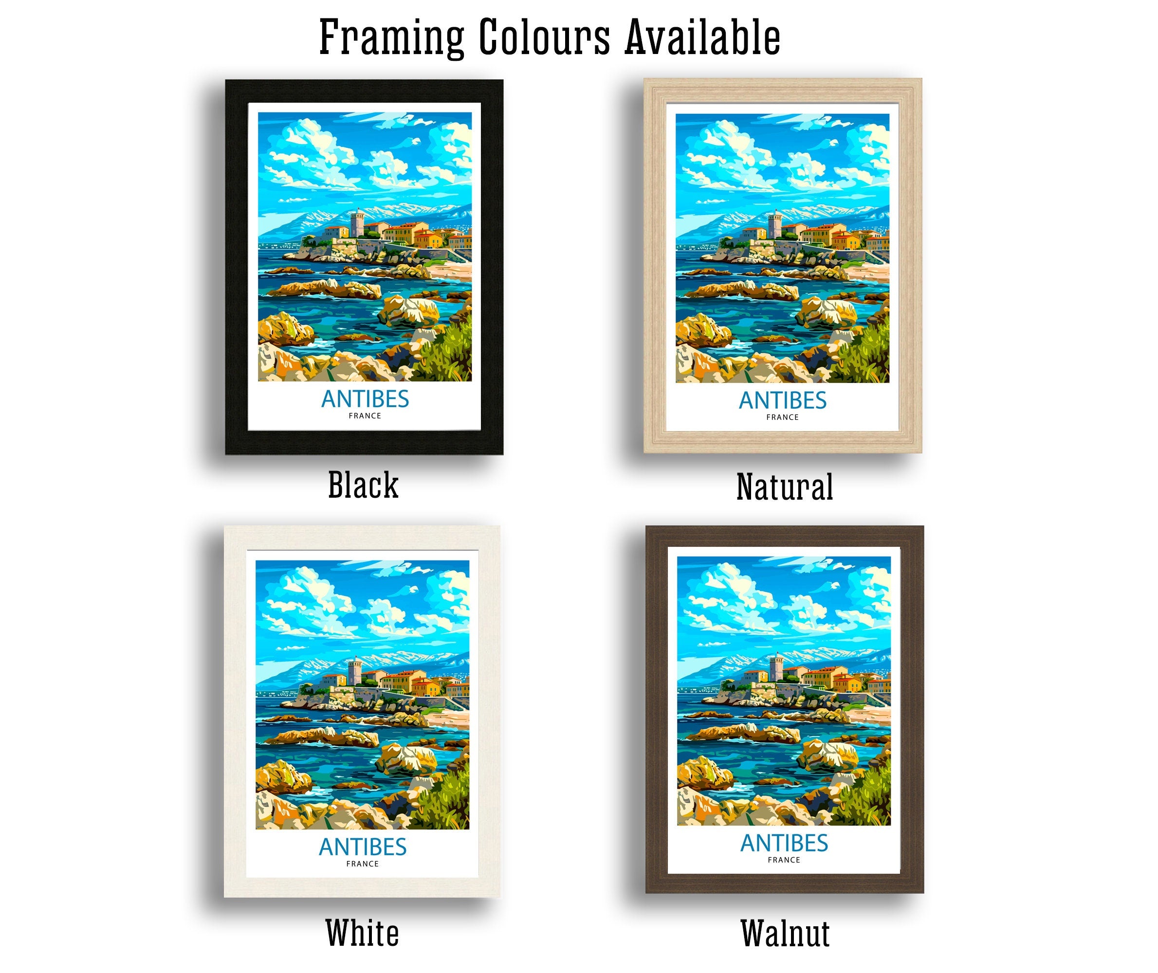 Antibes France Travel Print Antibes Wall Decor Antibes Home Living Decor Antibes France Illustration Travel Poster Gift for Antibes