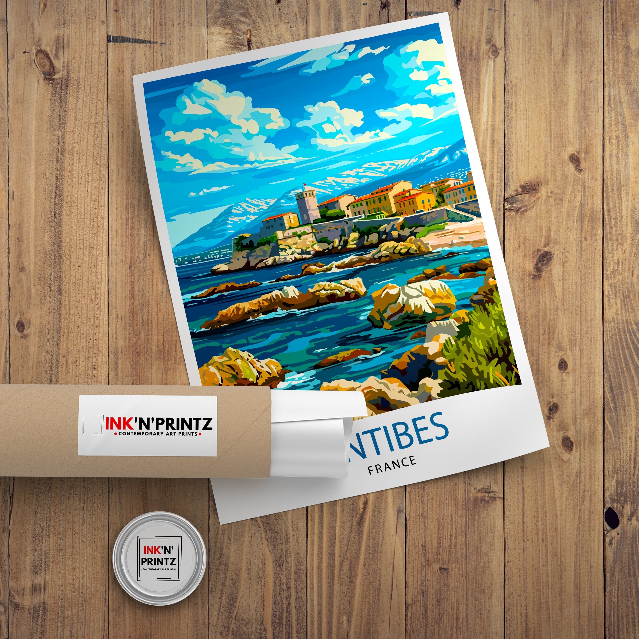 Antibes France Travel Print Antibes Wall Decor Antibes Home Living Decor Antibes France Illustration Travel Poster Gift for Antibes