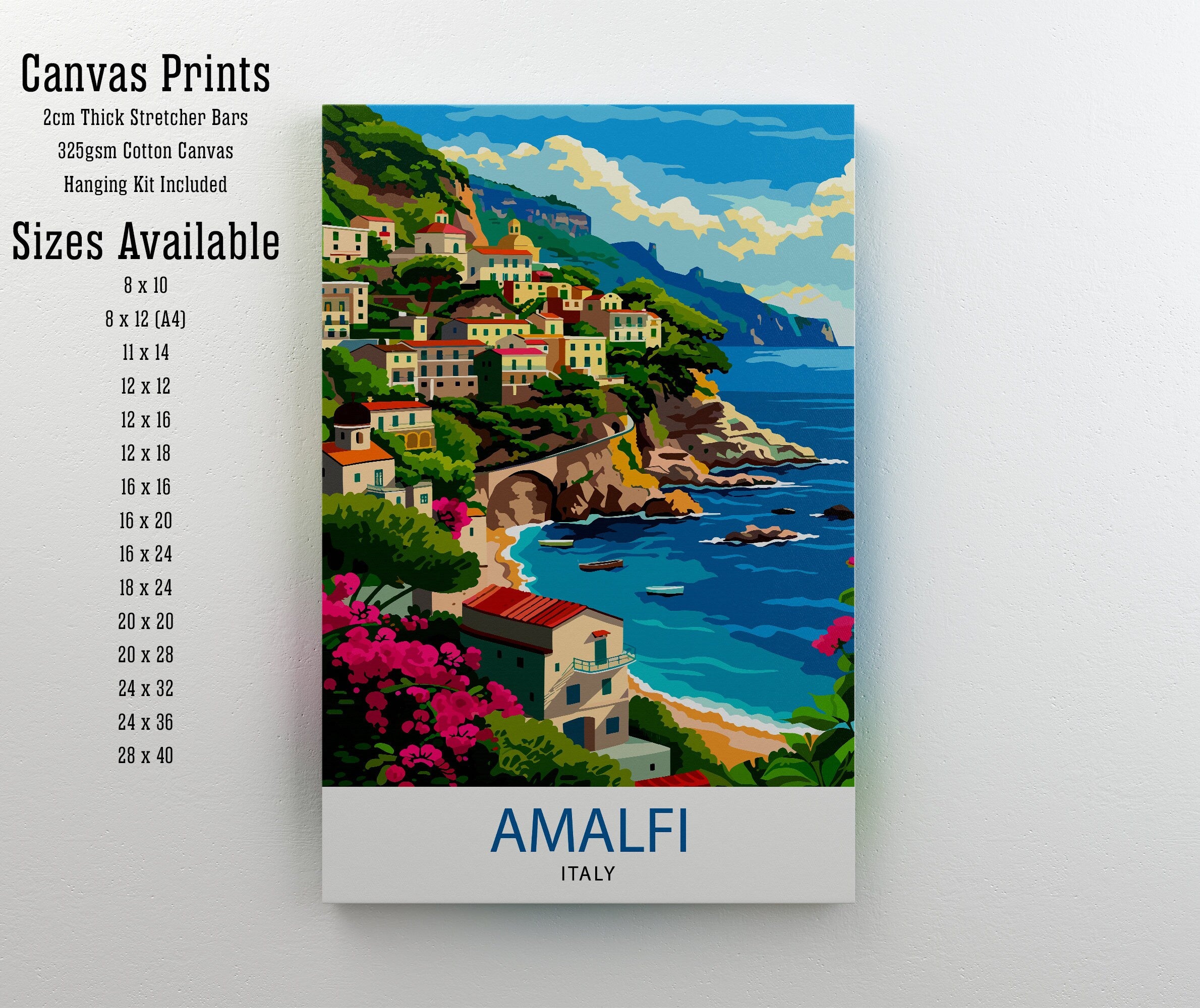 Amalfi Italy Travel Poster
