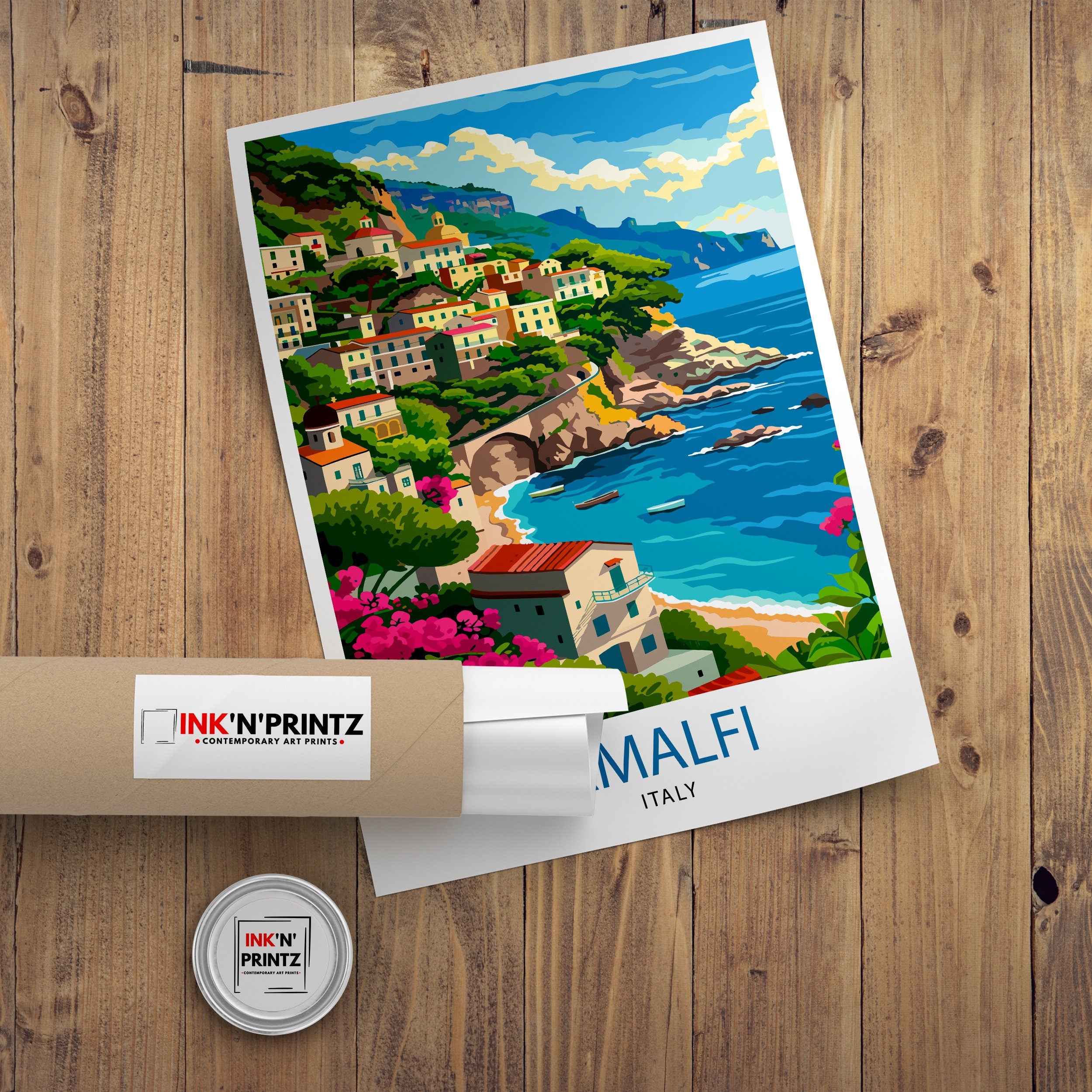 Amalfi Italy Travel Poster