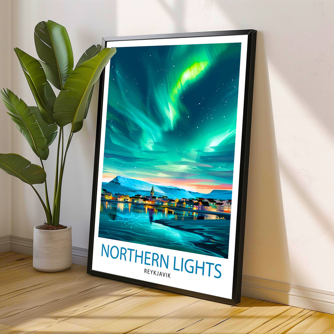 Northern Lights Travel Poster