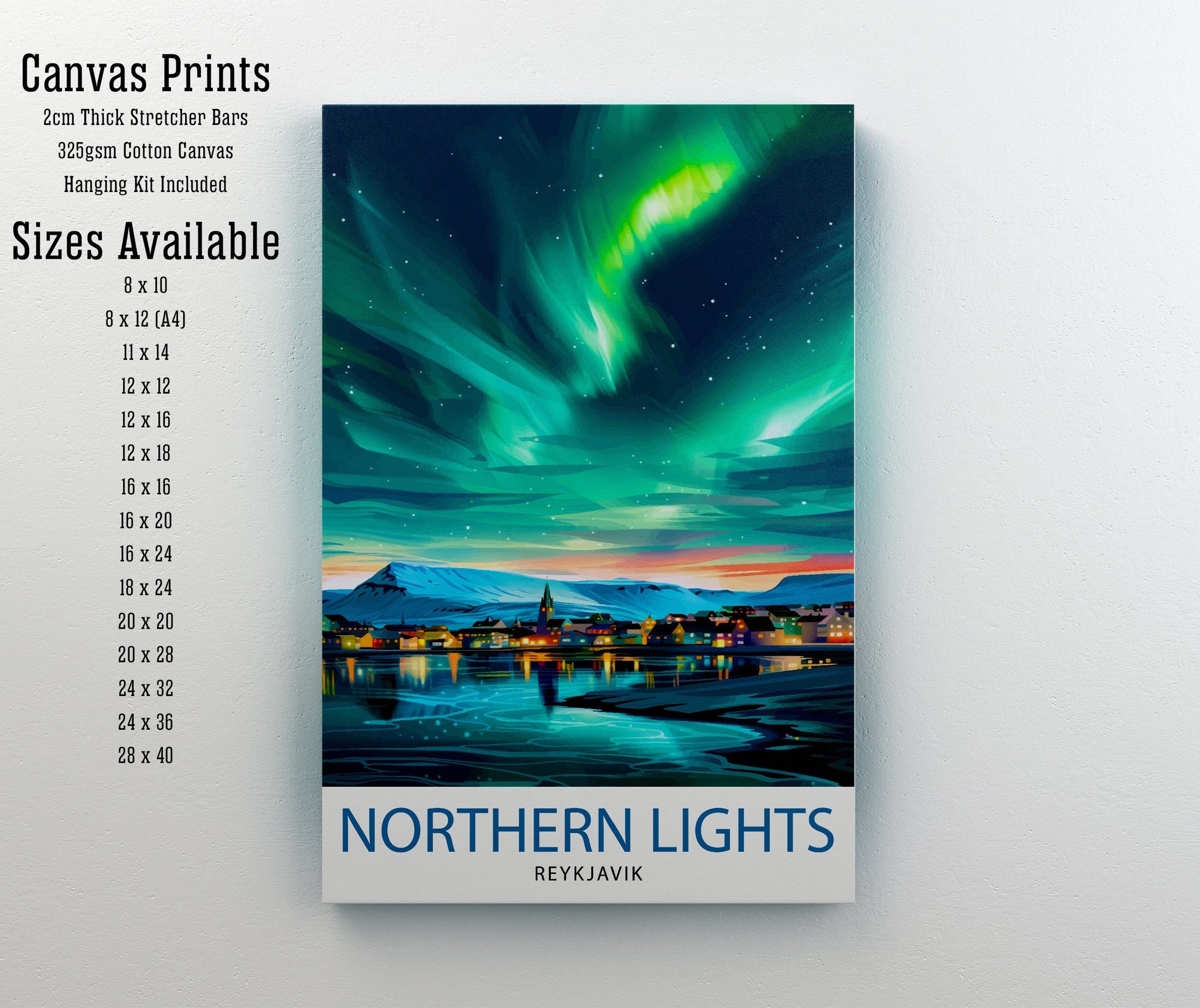 Northern Lights Travel Print Wall Decor Wall Art Aurora Borealis Wall Hanging Home Décor Northern Lights Gift Art Lovers Global Art Lover