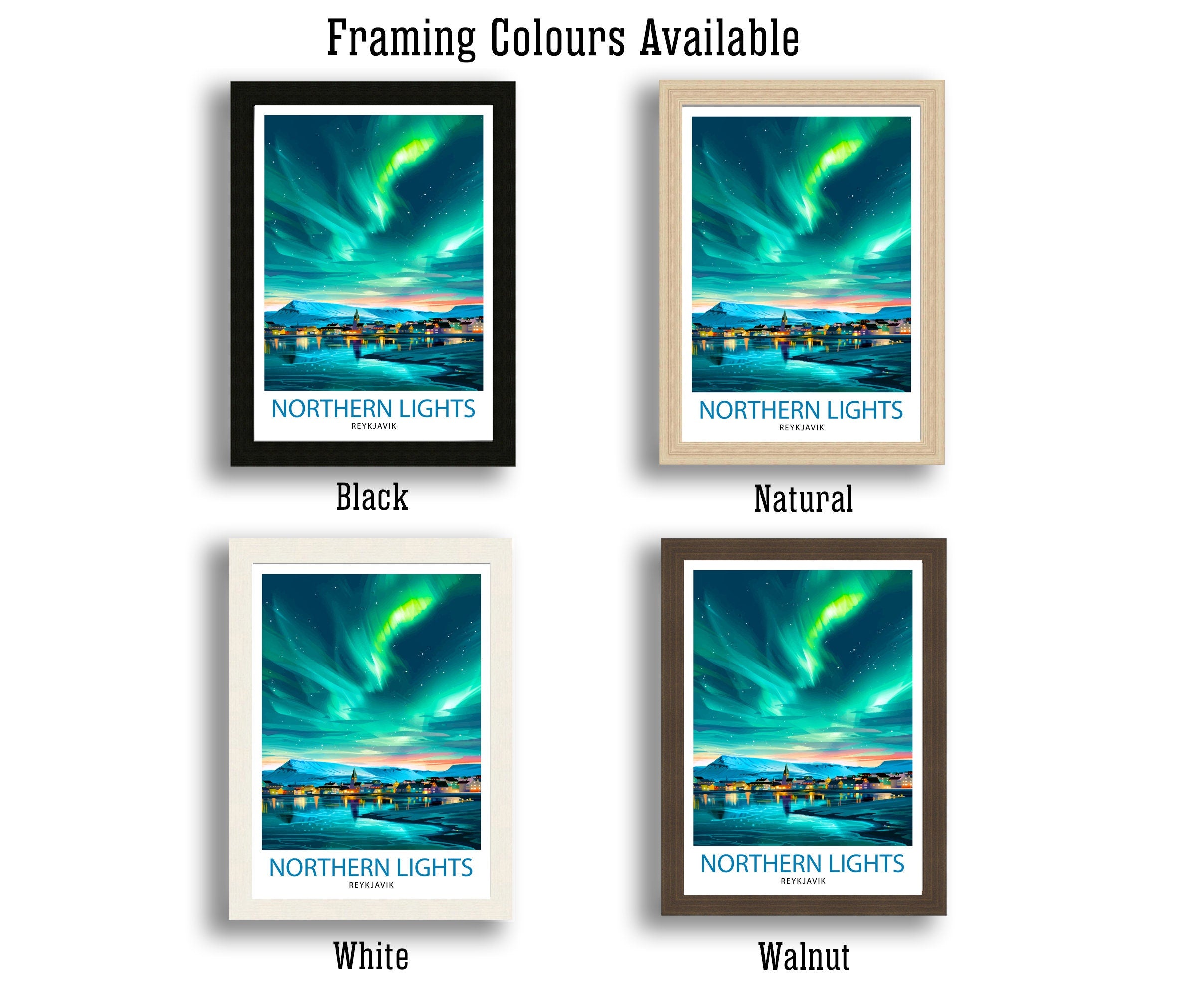 Northern Lights Travel Print Wall Decor Wall Art Aurora Borealis Wall Hanging Home Décor Northern Lights Gift Art Lovers Global Art Lover