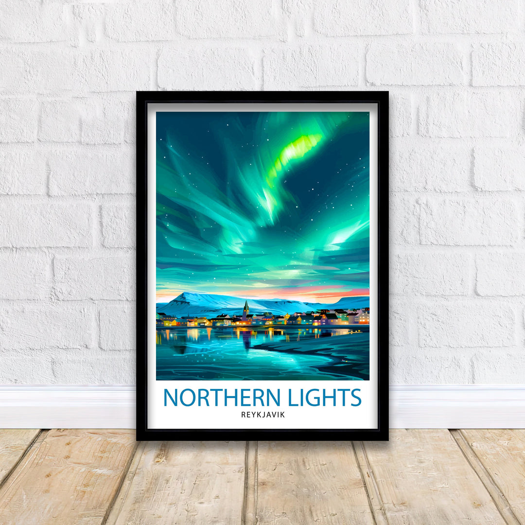 Northern Lights Travel Poster