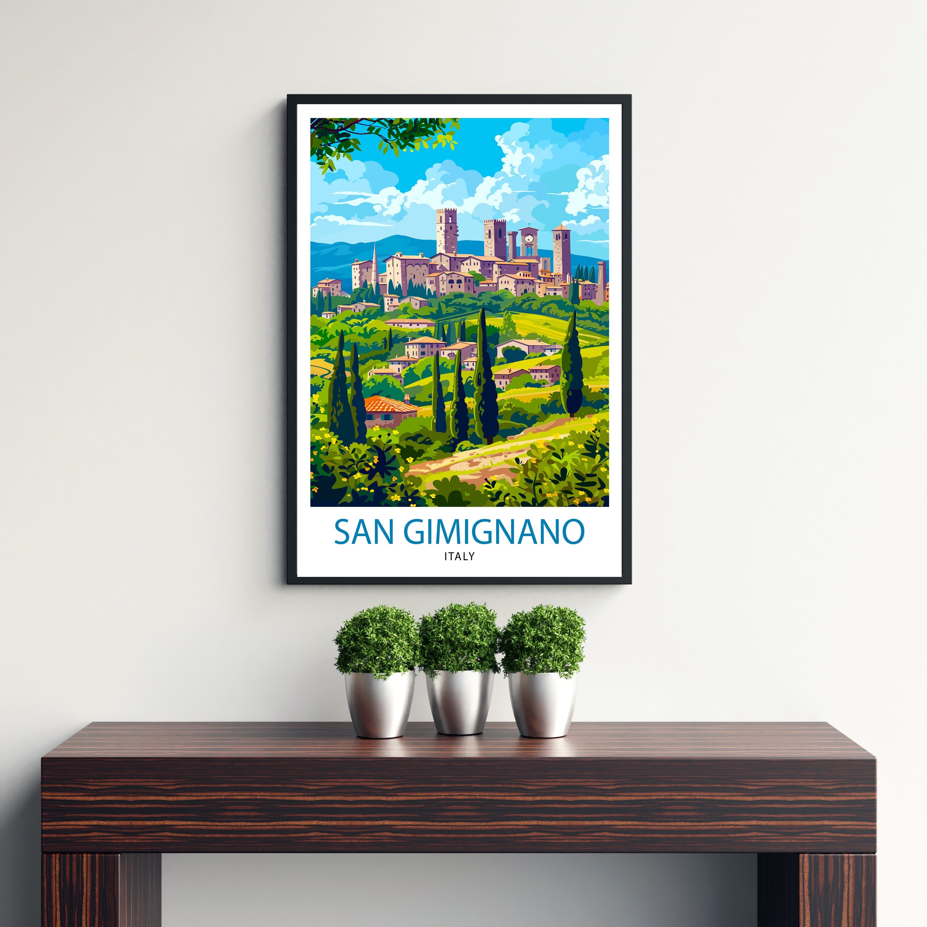 San Gimignano Italy Travel Print Wall Decor Wall Art San Gimignano Wall Hanging Home Décor San Gimignano Gift Art Lovers Italy Art Lover