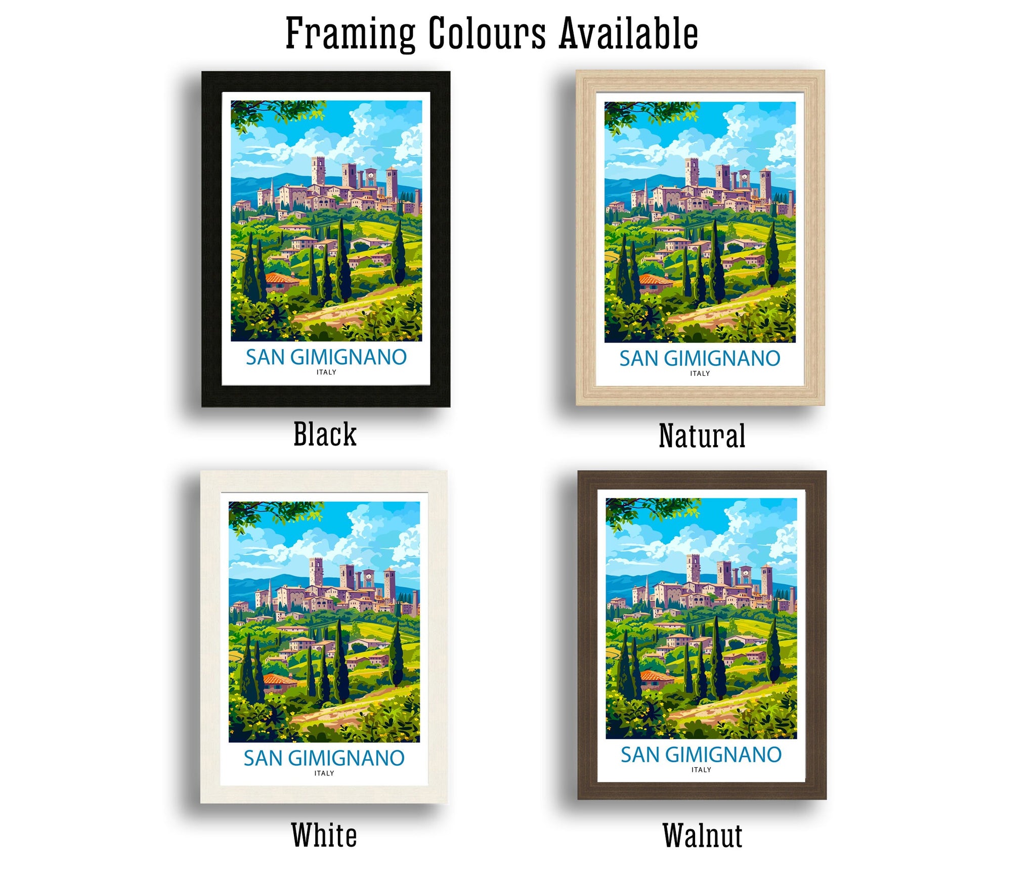 San Gimignano Italy Travel Print Wall Decor Wall Art San Gimignano Wall Hanging Home Décor San Gimignano Gift Art Lovers Italy Art Lover