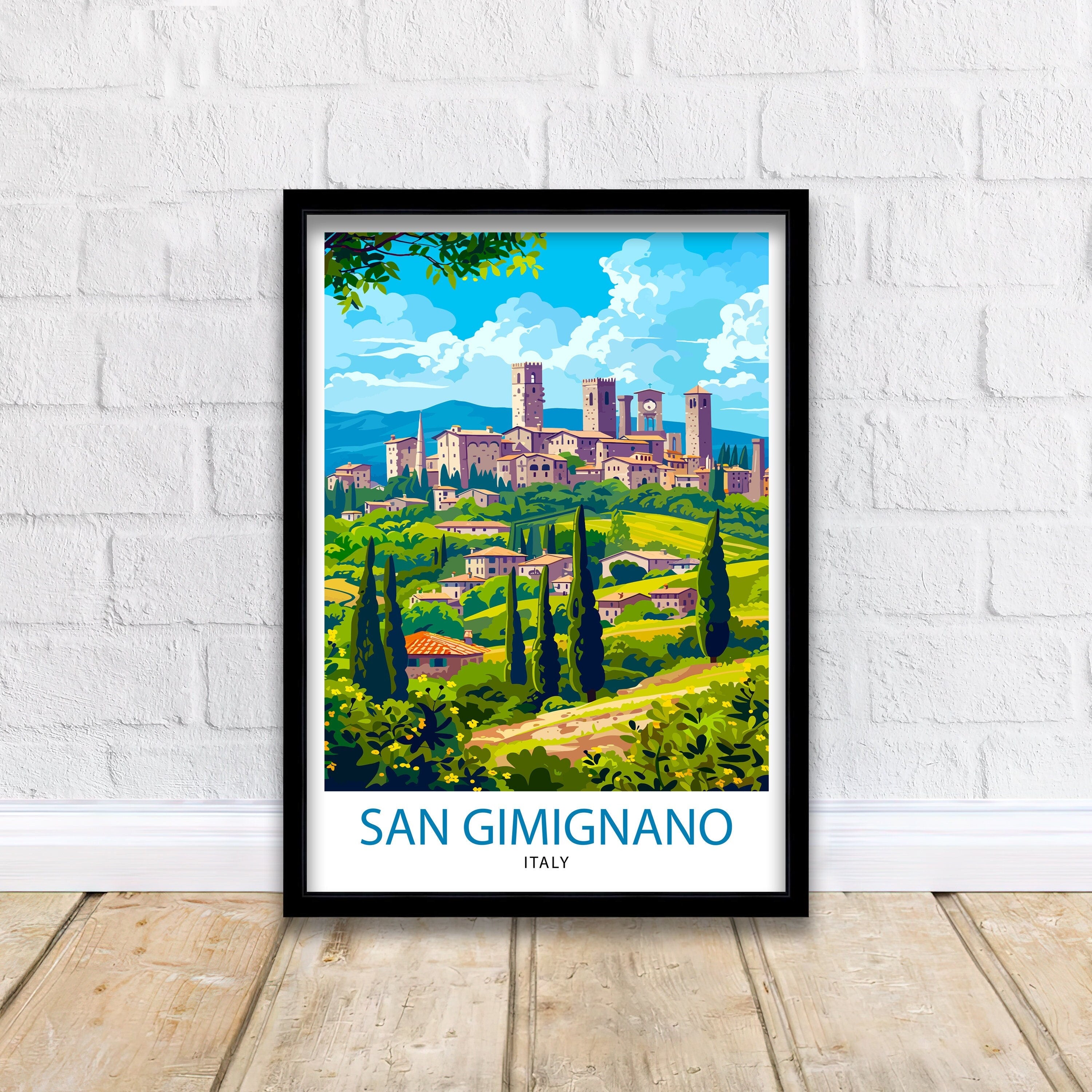 San Gimignano Italy Travel Print Wall Decor Wall Art San Gimignano Wall Hanging Home Décor San Gimignano Gift Art Lovers Italy Art Lover