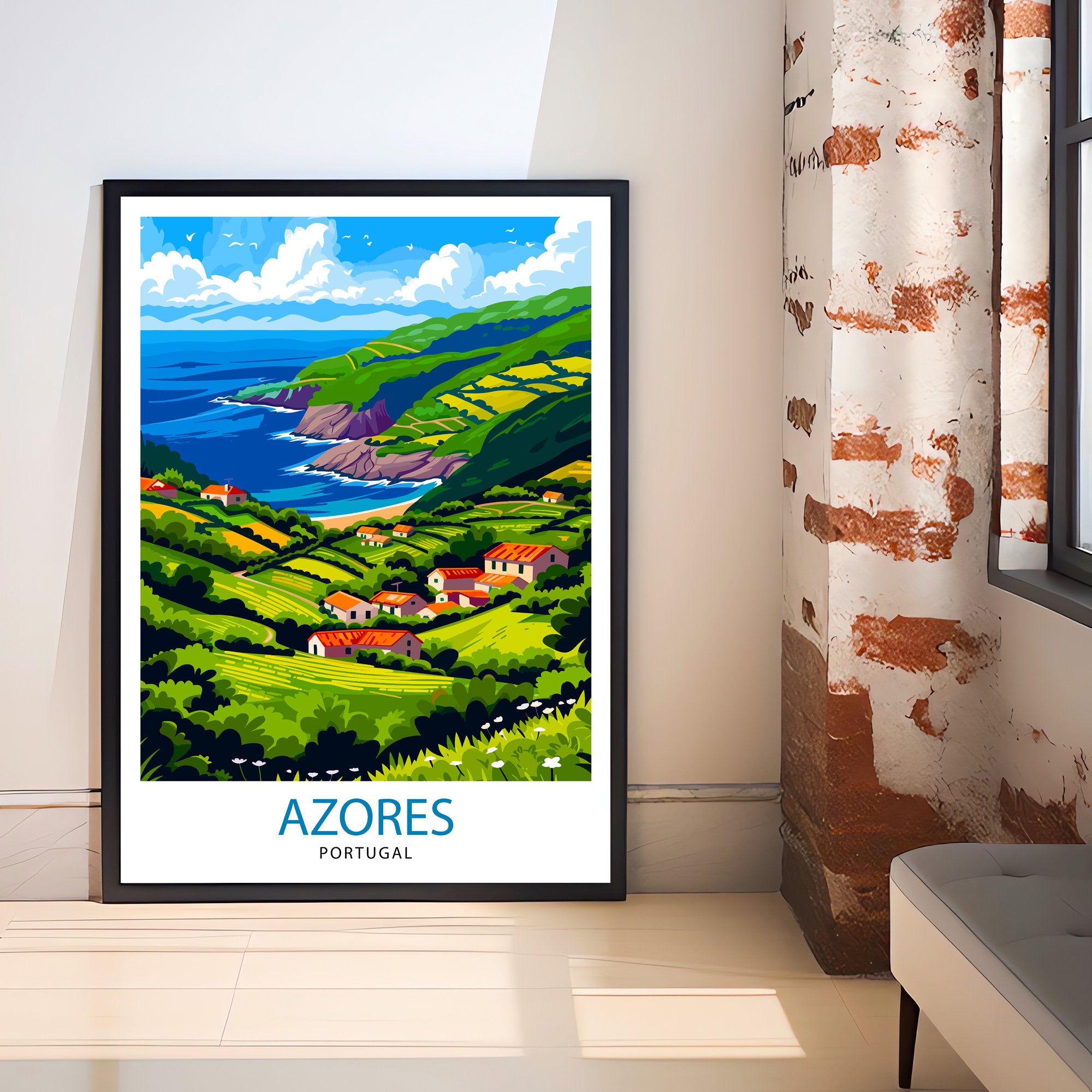 Azores Portugal Art Print Wall Decor Azores Decor Azores Poster Azores Art Azores Wall Art Gift for Nature Enthusiasts Azores Home Decor