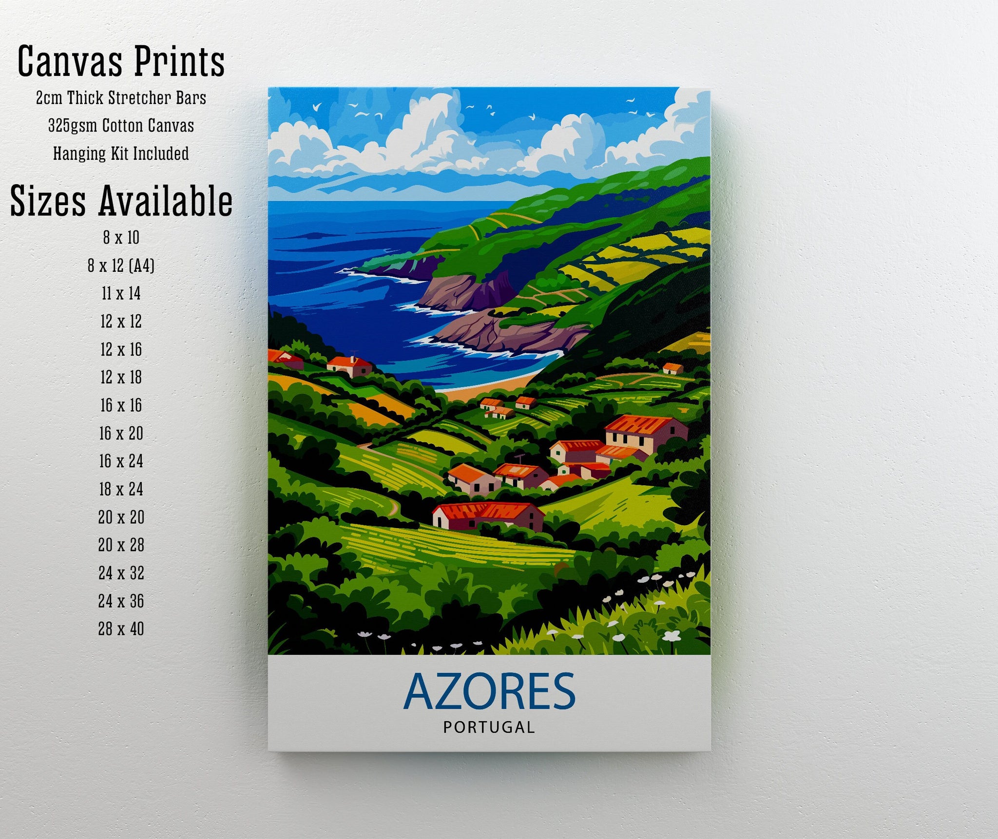 Azores Portugal Art Print Wall Decor Azores Decor Azores Poster Azores Art Azores Wall Art Gift for Nature Enthusiasts Azores Home Decor