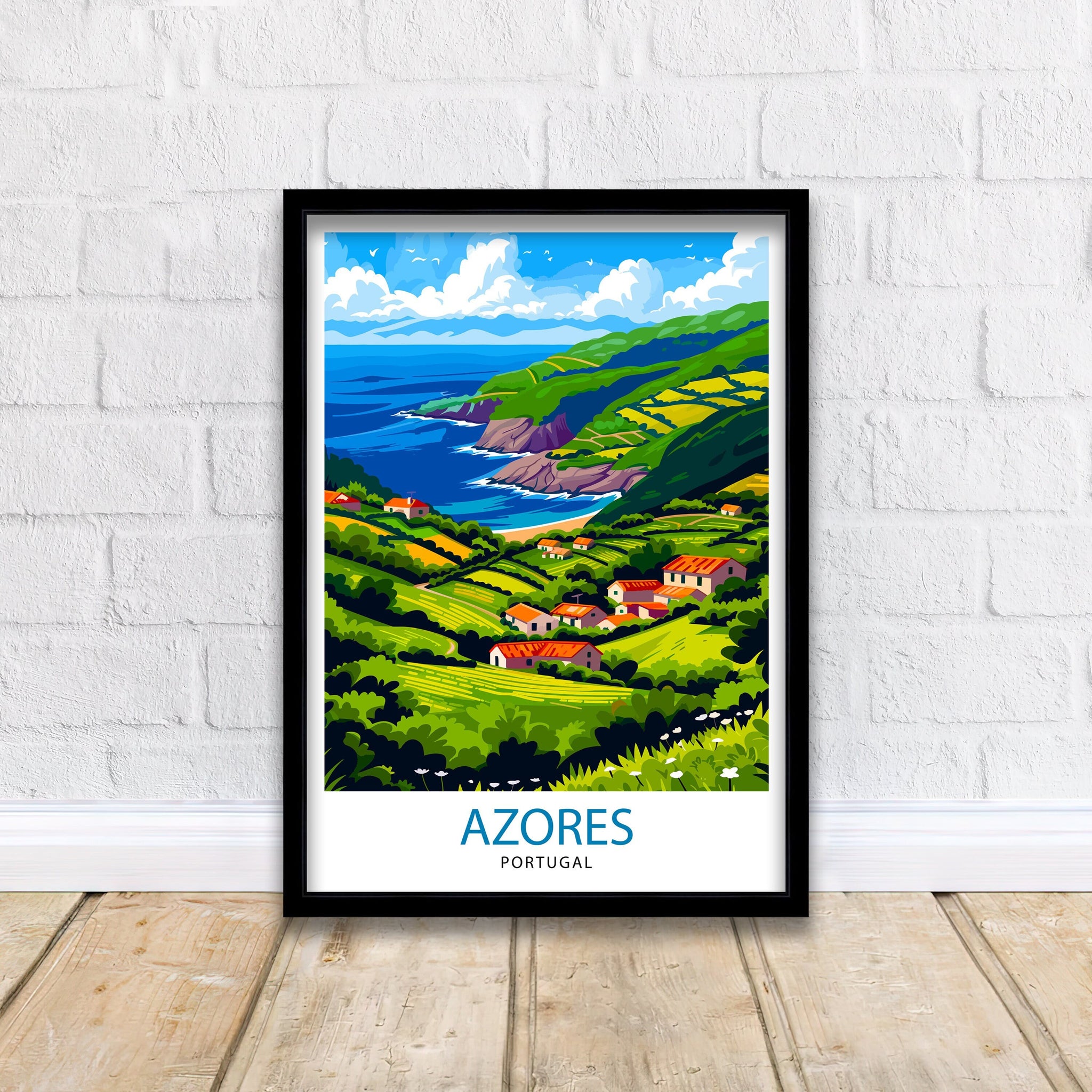 Azores Portugal Art Print Wall Decor Azores Decor Azores Poster Azores Art Azores Wall Art Gift for Nature Enthusiasts Azores Home Decor