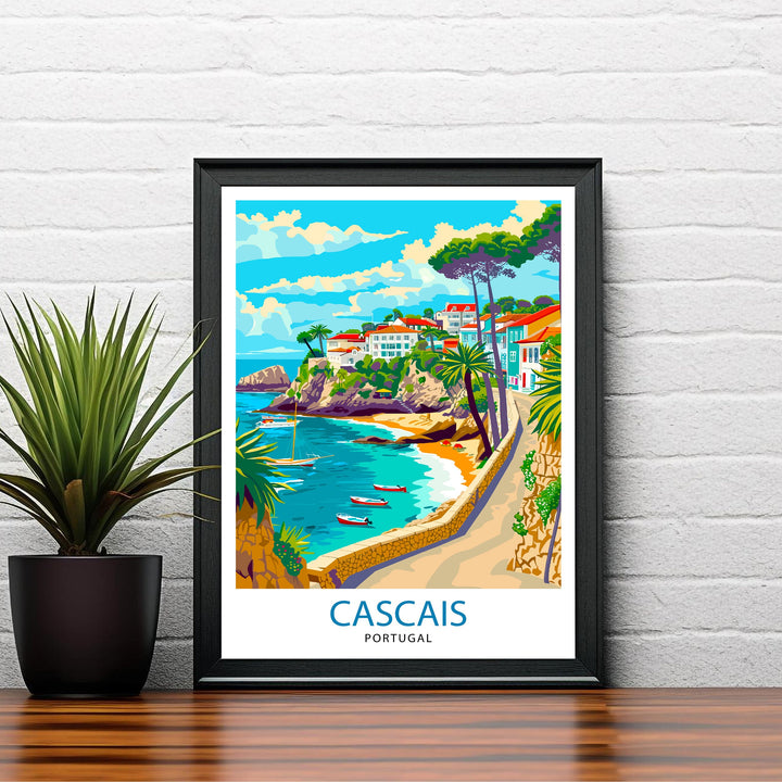 Cascais Portugal Poster Cascais Decor Cascais Poster Cascais Art Cascais Wall Art Gift for Seaside Lovers Cascais Home Decor