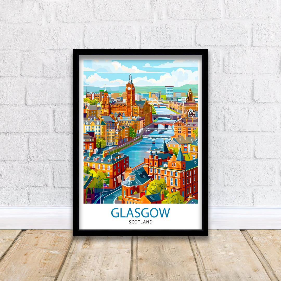 Glasgow Scotland Travel Poster