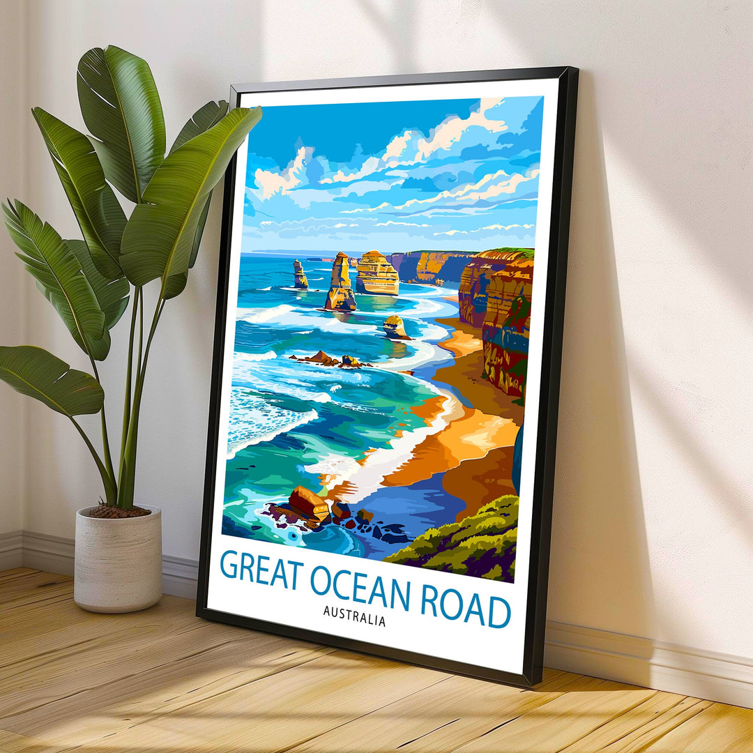 Great Ocean Road Travel Poster Coastal