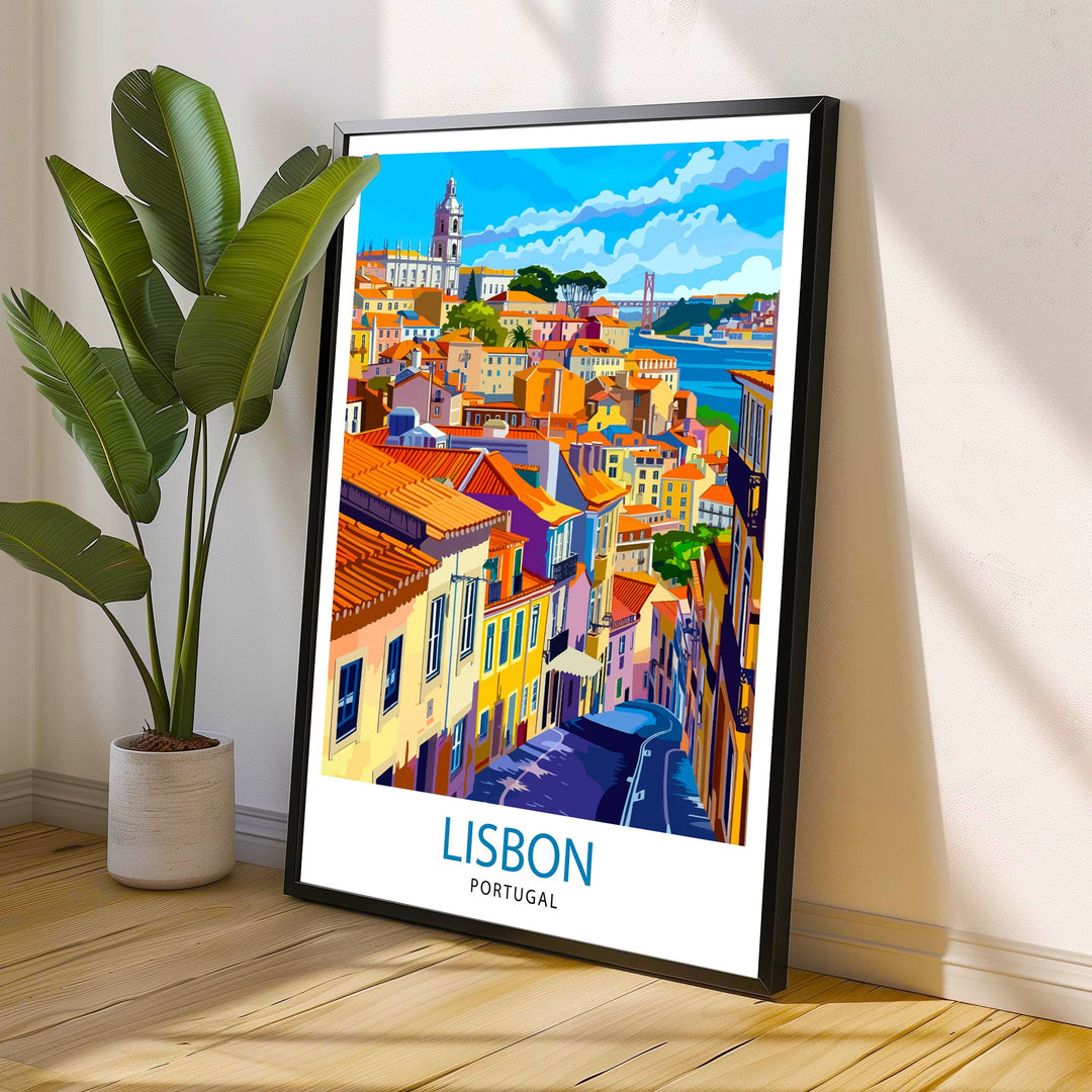 Lisbon Portugal Travel Poster