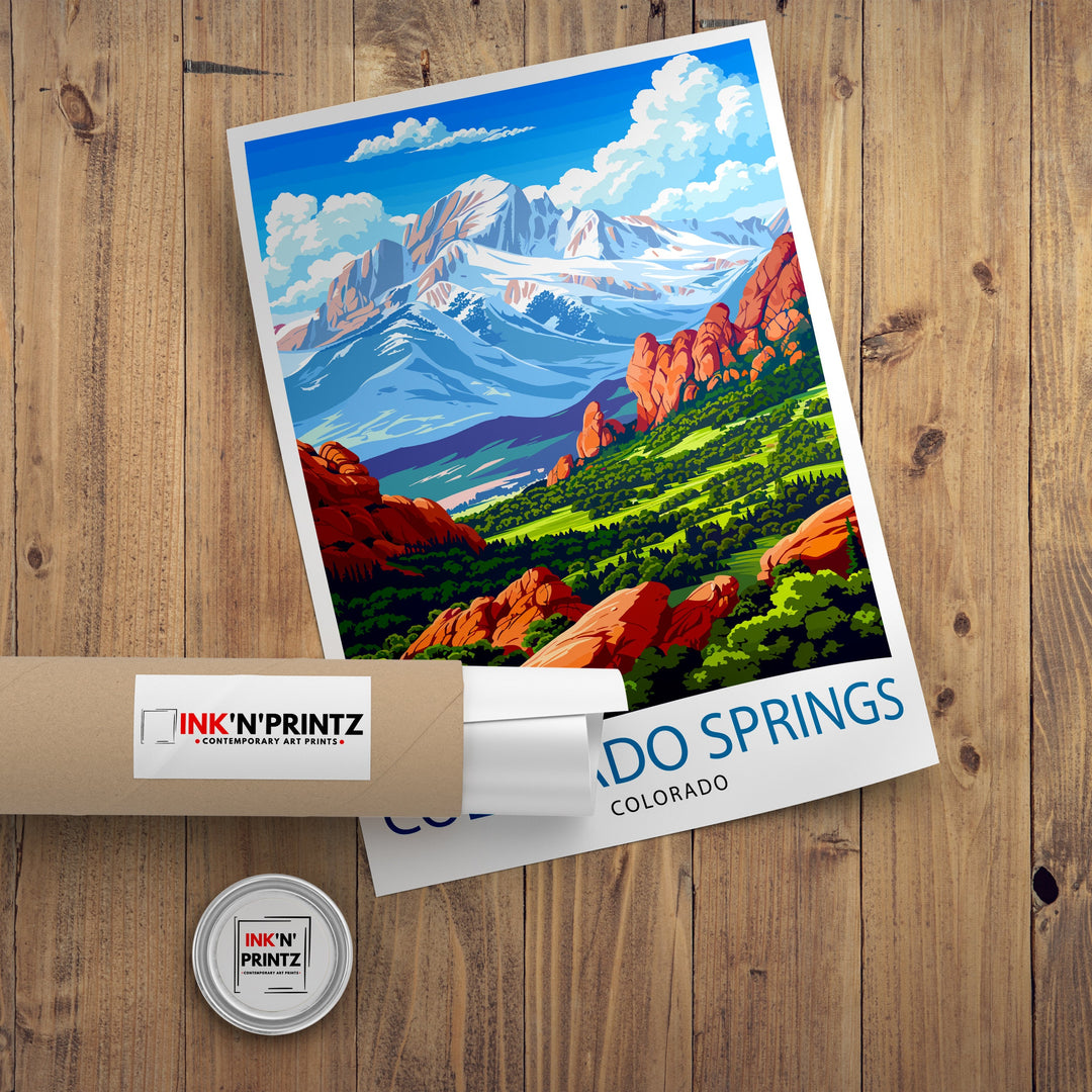 Colorado Springs Colorado Travel Poster