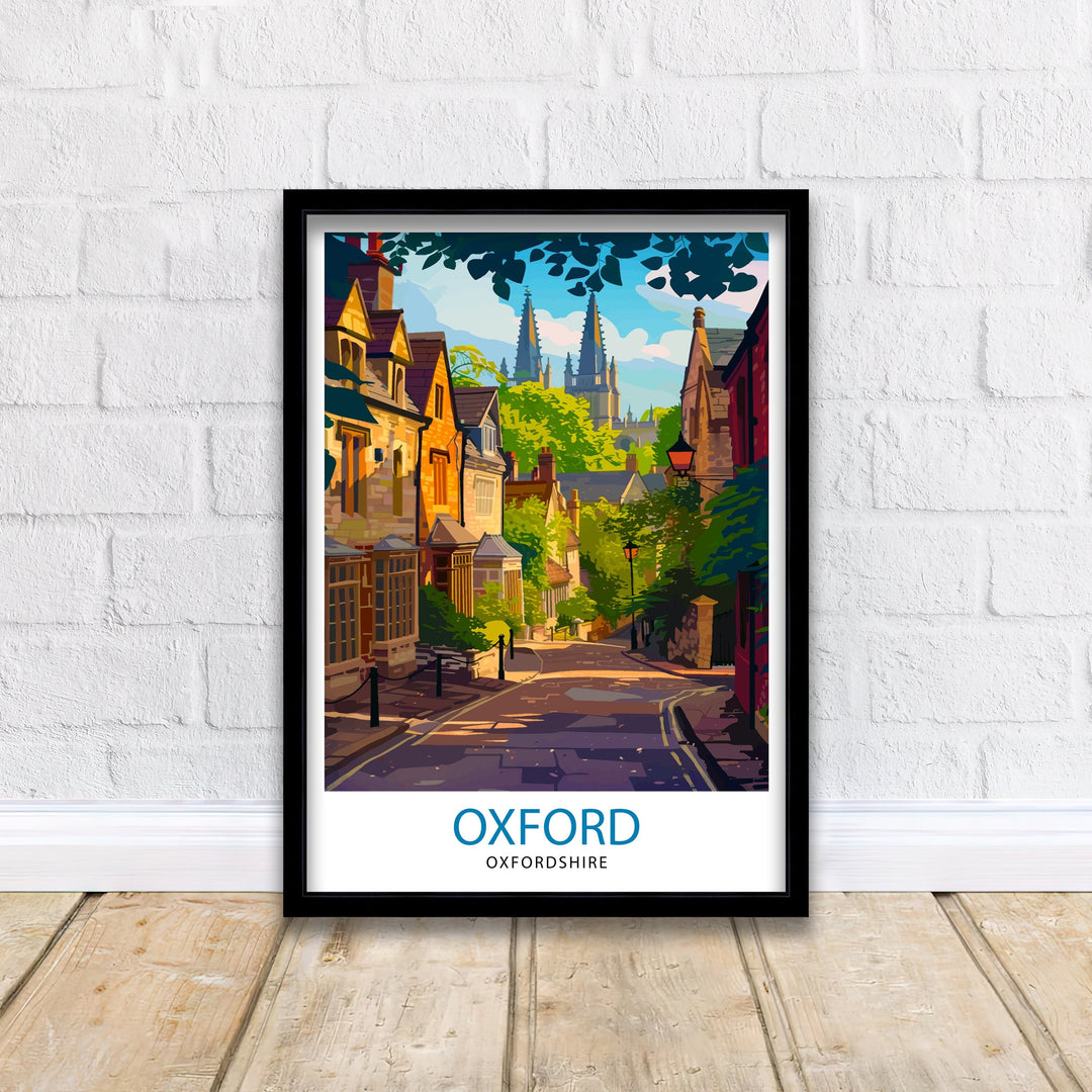 Oxford England Travel Poster