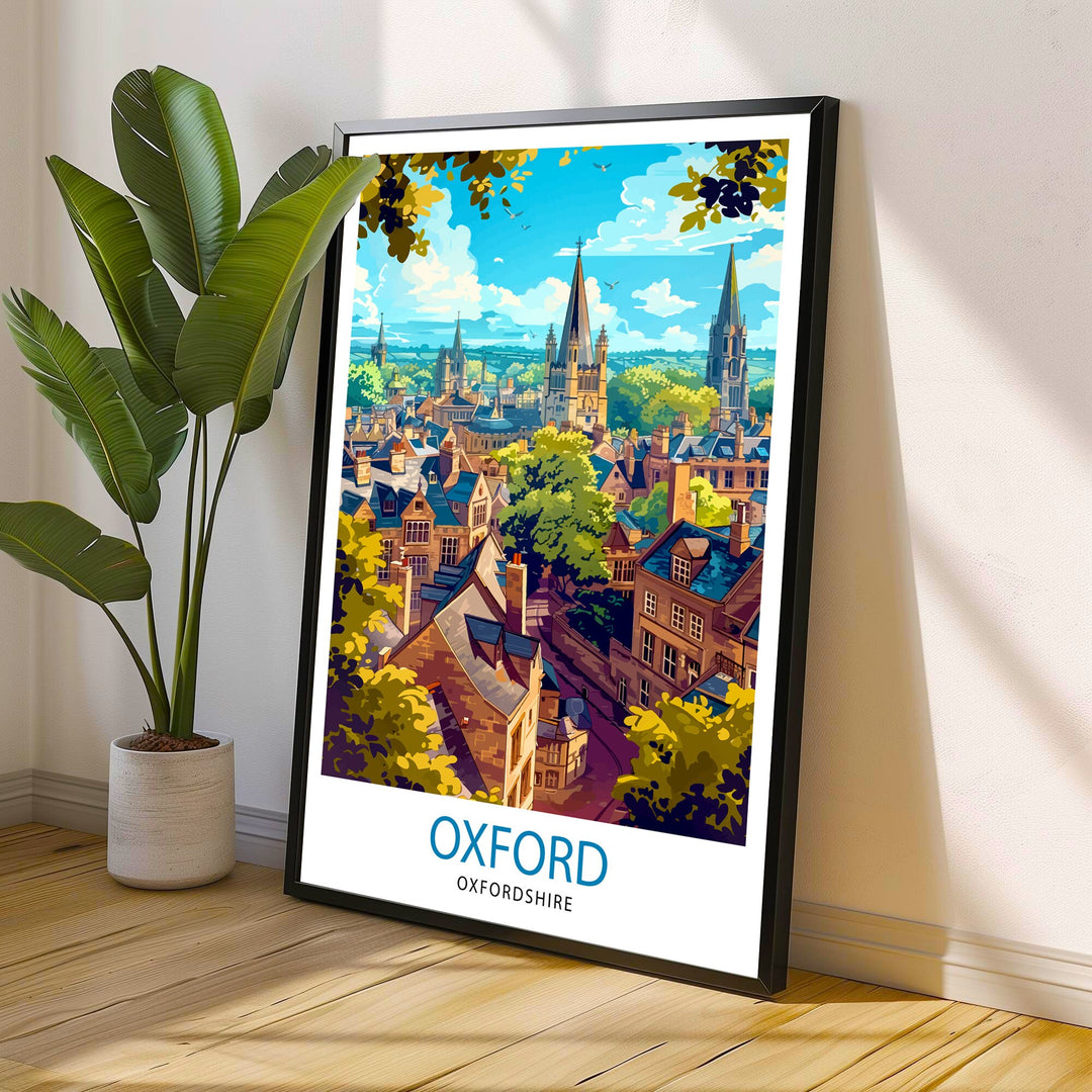 Oxford England Travel Print Wall Decor Wall Art Oxford Wall Hanging Home Décor Oxford Gift Art Lovers UK Art Lover