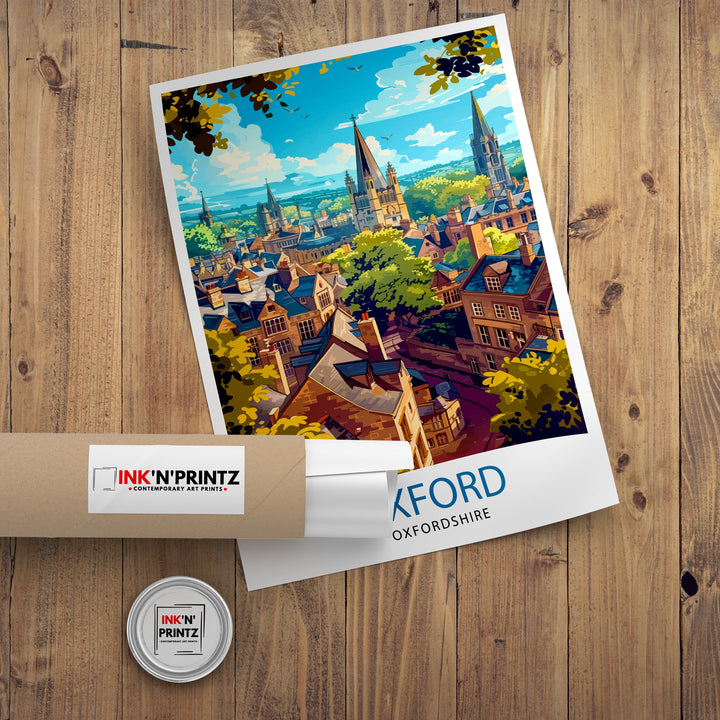 Oxford England Travel Print Wall Decor Wall Art Oxford Wall Hanging Home Décor Oxford Gift Art Lovers UK Art Lover