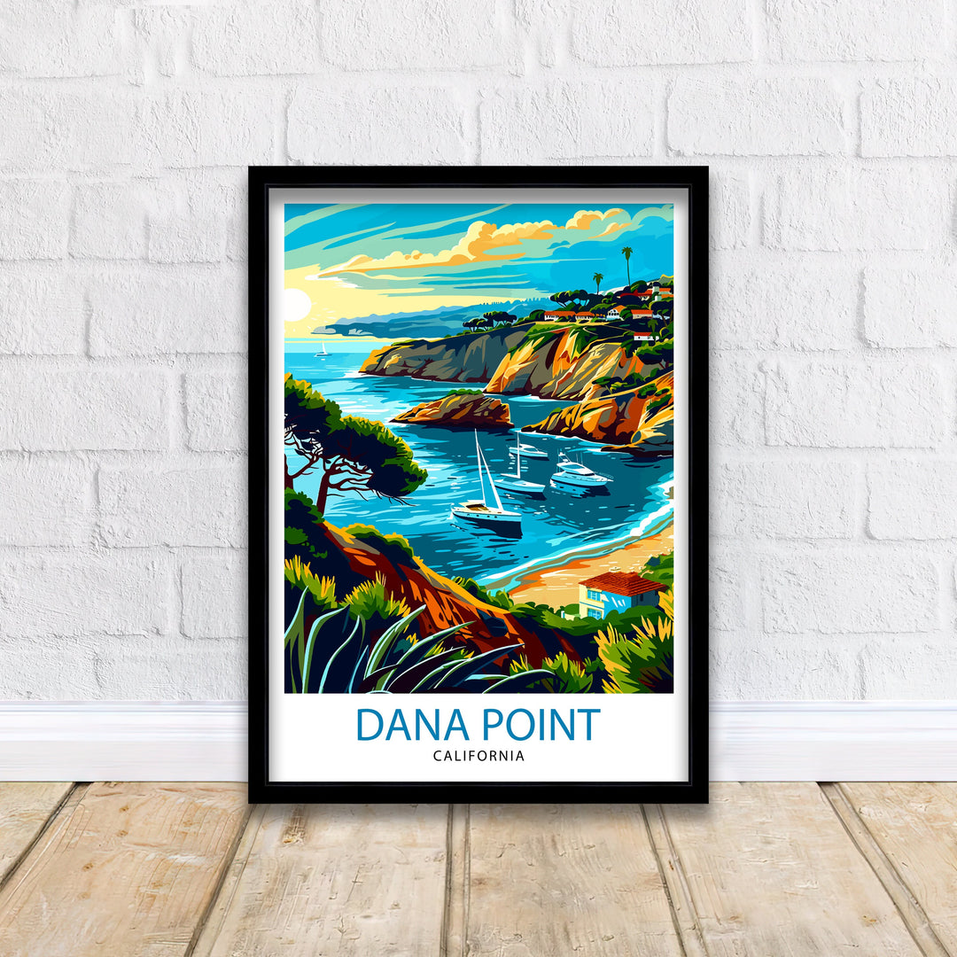 Dana Point California Travel Print Wall Decor Wall Art Dana Point Wall Hanging Home Décor Dana Point Gift Art Lovers California