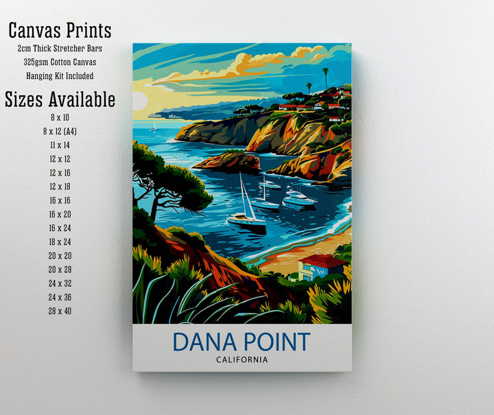 Dana Point California Travel Print Wall Decor Wall Art Dana Point Wall Hanging Home Décor Dana Point Gift Art Lovers California