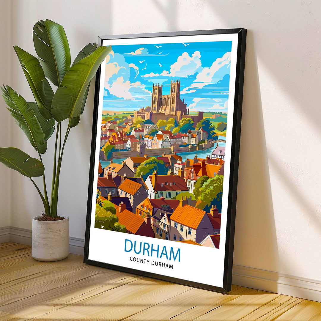 Durham England Travel Poster