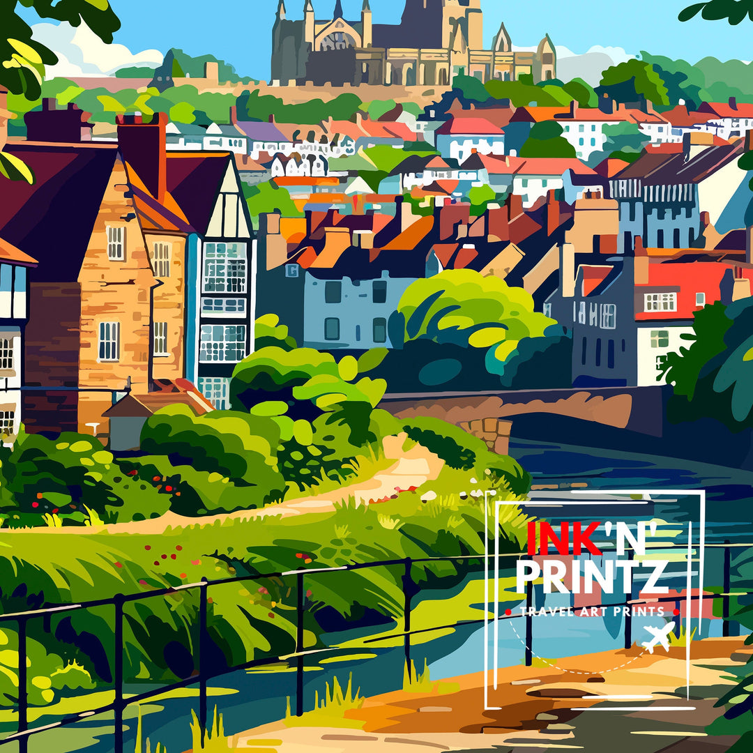 Durham England Travel Poster