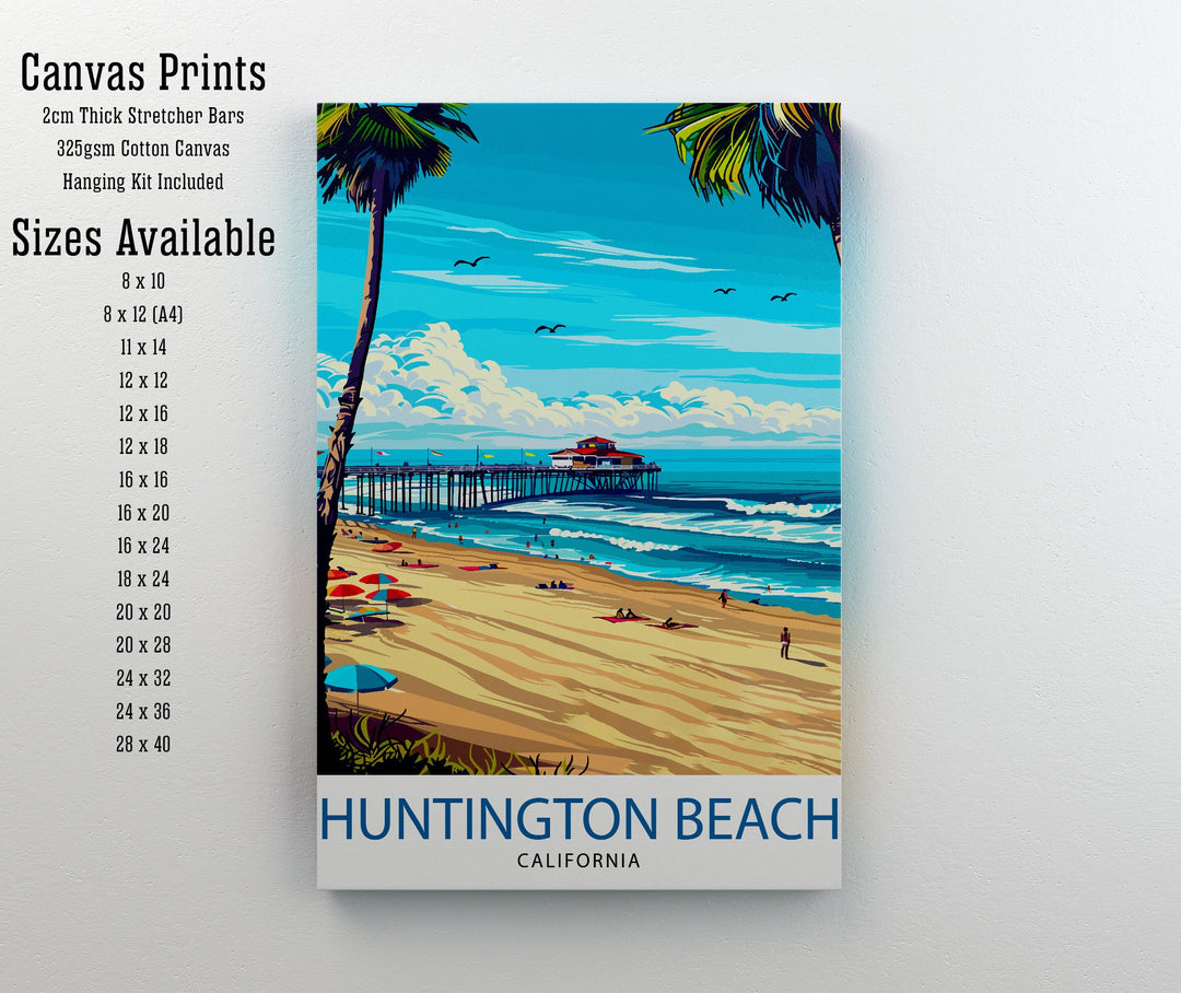 Huntington Beach California Travel Poster