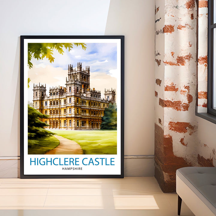 Highclere Castle England Travel Print Wall Decor Wall Art Highclere Castle Wall Hanging Home Décor Highclere Castle Gift Art Lovers UK Art
