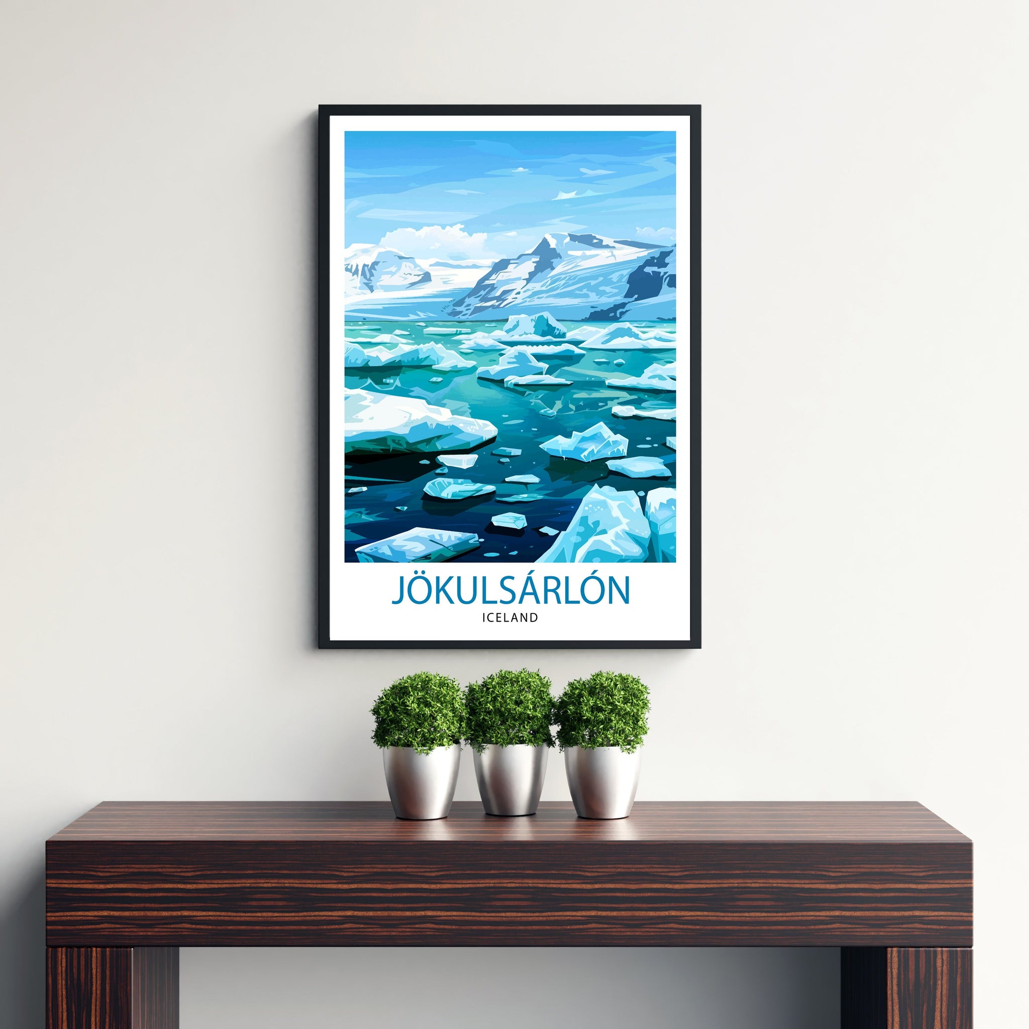 Jokulsarlon Iceland Travel Print Wall Decor Wall Art Jokulsarlon Wall Hanging Home Décor Jokulsarlon Gift Art Lovers Iceland Art Lover Gift