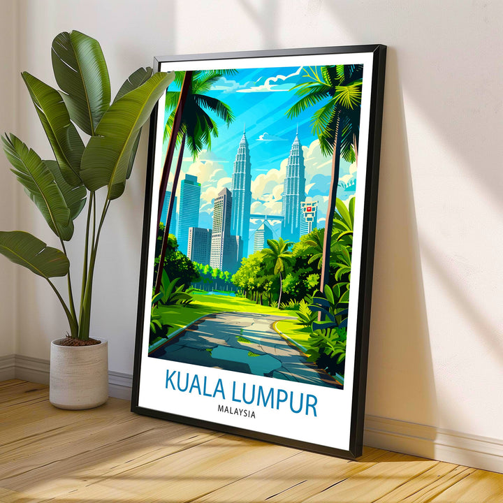 Kuala Lumpur Malaysia Travel Print Wall Decor Wall Art Kuala Lumpur Wall Hanging Home Décor Kuala Lumpur Gift Art Lovers Malaysia Art Lover