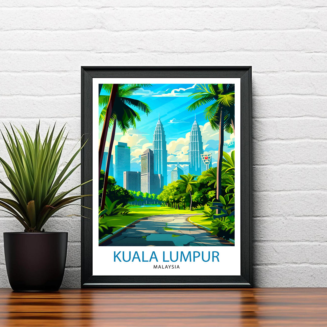 Kuala Lumpur Malaysia Travel Print Wall Decor Wall Art Kuala Lumpur Wall Hanging Home Décor Kuala Lumpur Gift Art Lovers Malaysia Art Lover