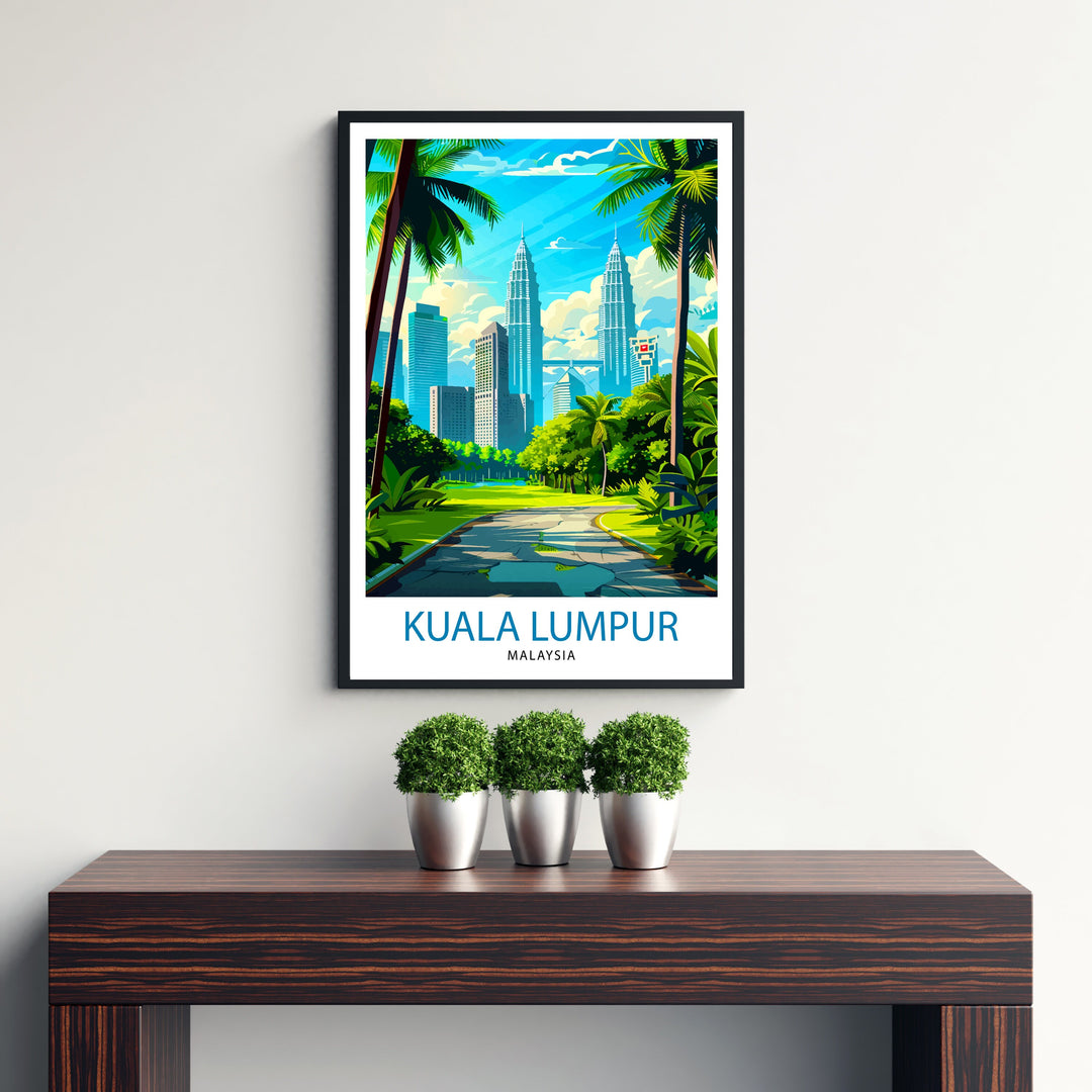 Kuala Lumpur Malaysia Travel Print Wall Decor Wall Art Kuala Lumpur Wall Hanging Home Décor Kuala Lumpur Gift Art Lovers Malaysia Art Lover