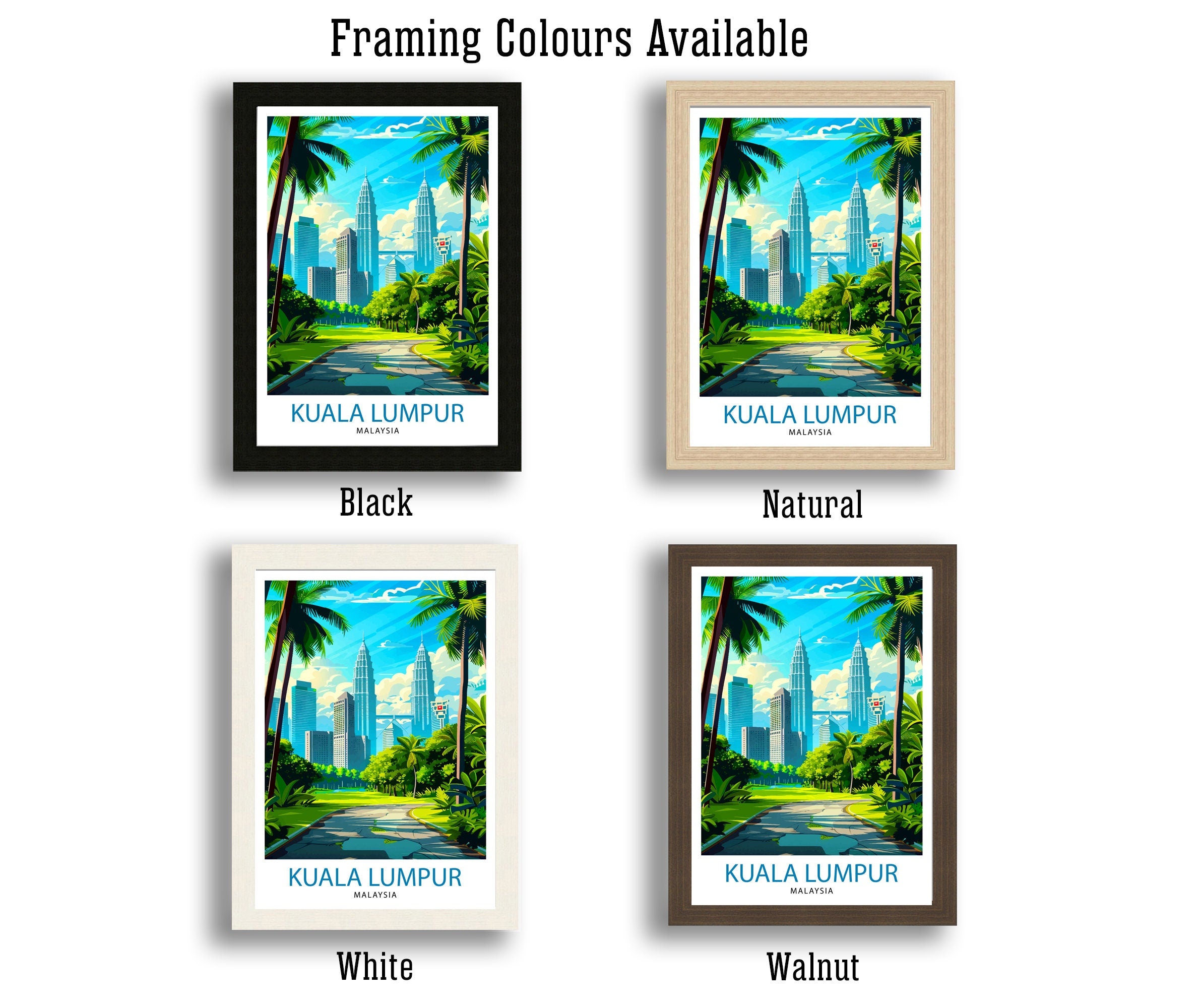 Kuala Lumpur Malaysia Travel Print Wall Decor Wall Art Kuala Lumpur Wall Hanging Home Décor Kuala Lumpur Gift Art Lovers Malaysia Art Lover