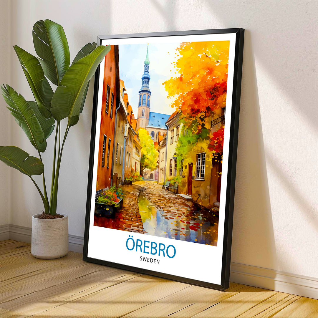 Orebro Sweden Travel Print Wall Decor Wall Art Orebro Wall Hanging Home Décor Orebro Gift Art Lovers Sweden Art Lover Gift Print Art