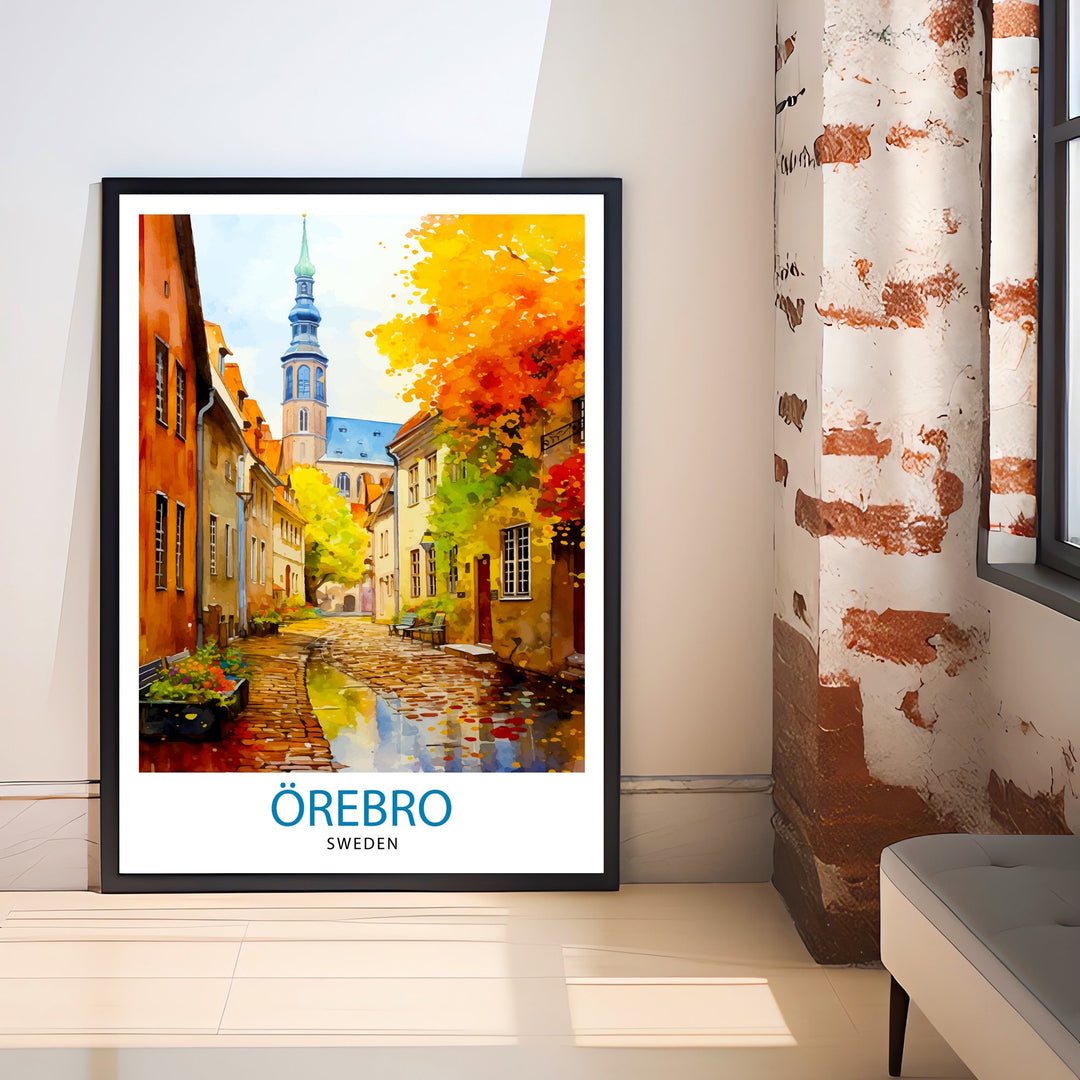 Orebro Sweden Travel Print Wall Decor Wall Art Orebro Wall Hanging Home Décor Orebro Gift Art Lovers Sweden Art Lover Gift Print Art