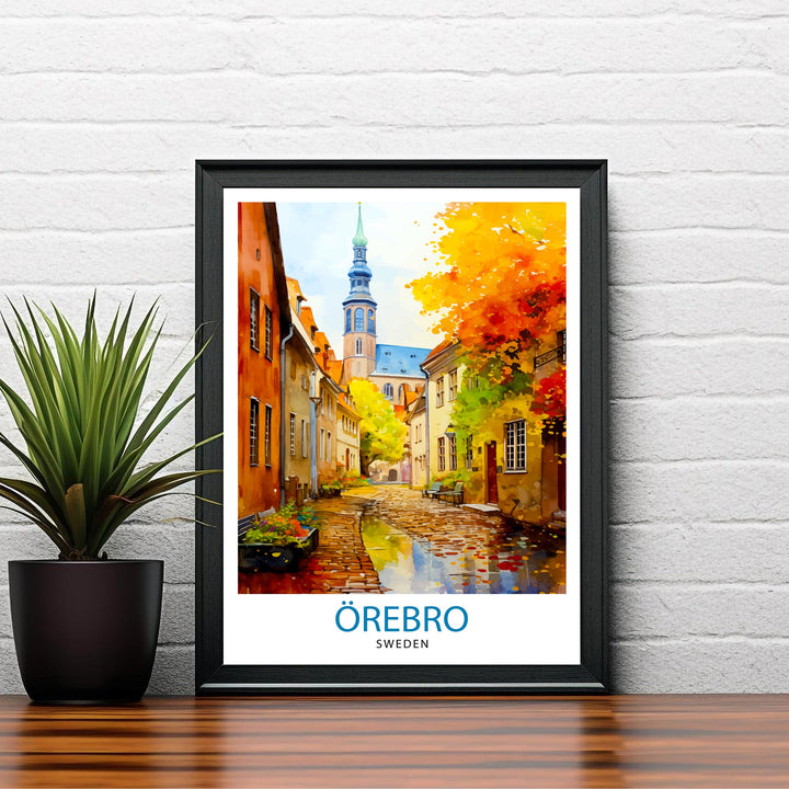 Orebro Sweden Travel Print Wall Decor Wall Art Orebro Wall Hanging Home Décor Orebro Gift Art Lovers Sweden Art Lover Gift Print Art