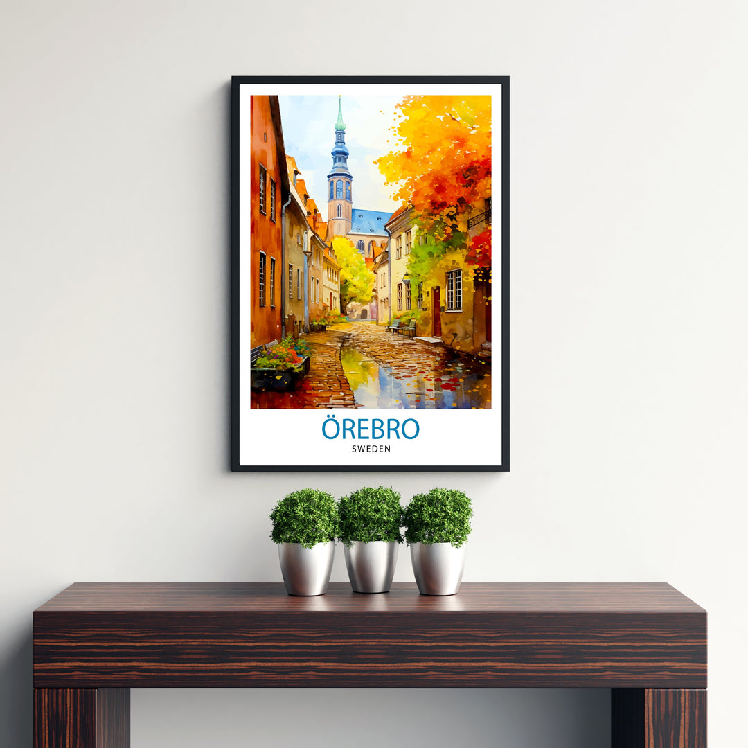 Orebro Sweden Travel Print Wall Decor Wall Art Orebro Wall Hanging Home Décor Orebro Gift Art Lovers Sweden Art Lover Gift Print Art