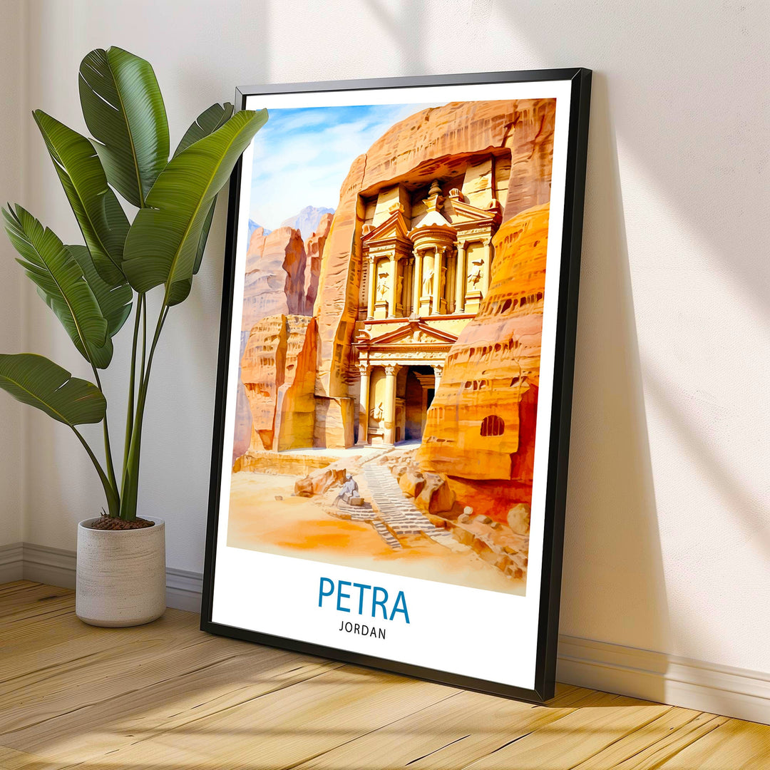 Petra Jordan Travel Poster