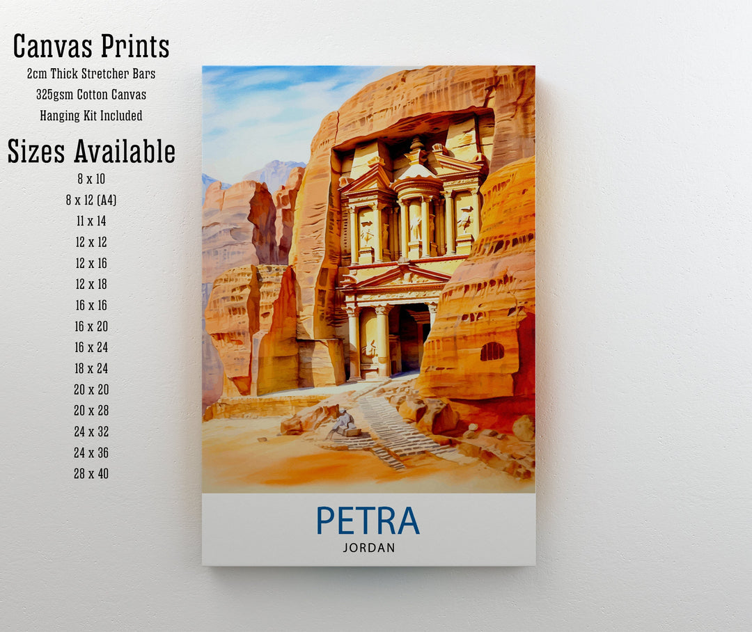 Petra Jordan Travel Poster