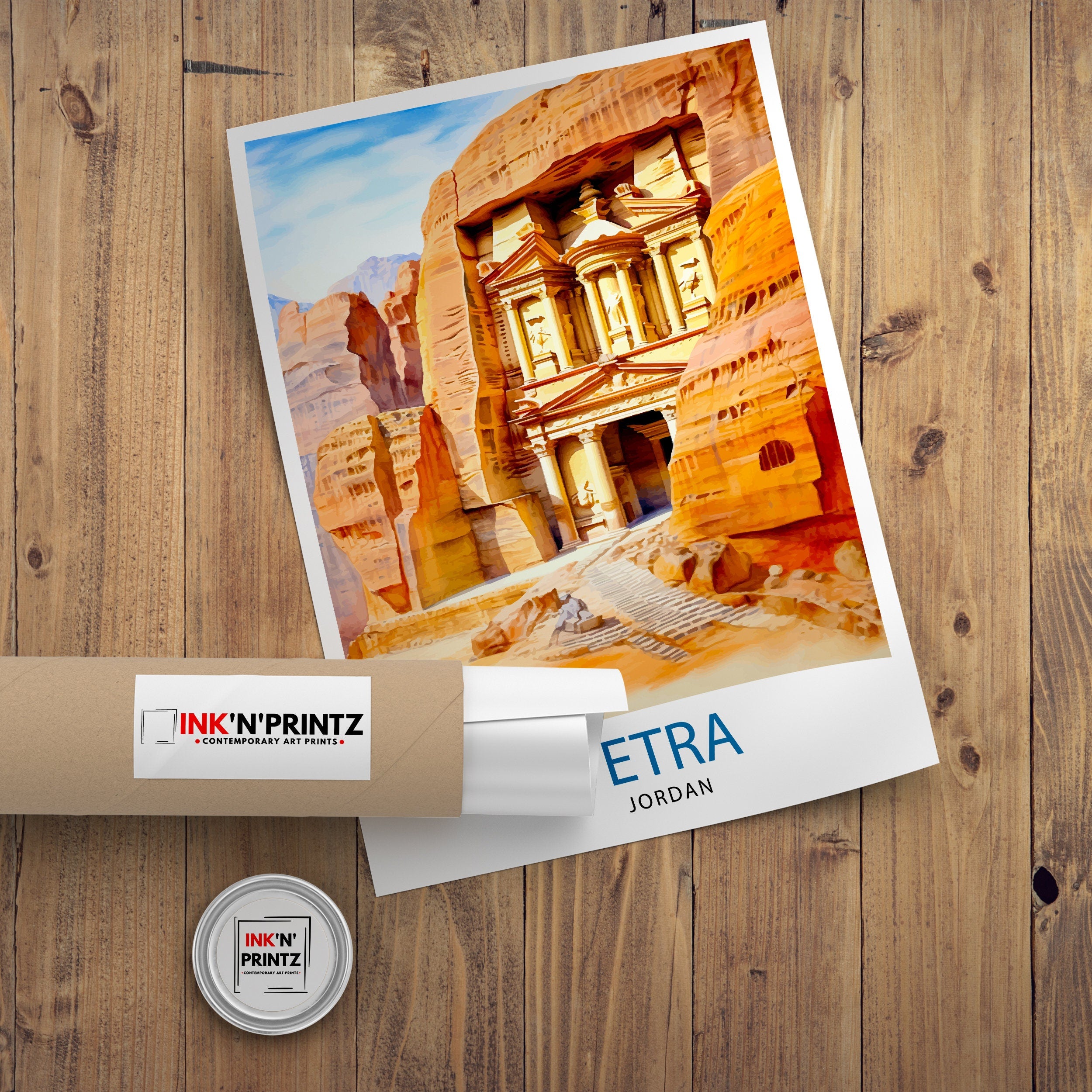 Petra Jordan Travel Poster