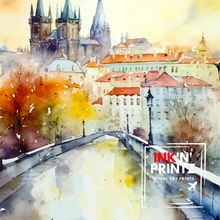 Prague Czech Republic Travel Print Wall Decor Wall Art Prague Wall Hanging Home Décor Prague Gift Art Lovers Czech Republic Art Lover