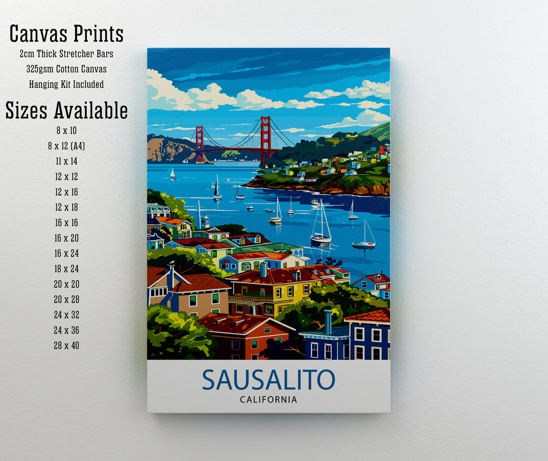 Sausalito California Travel Poster