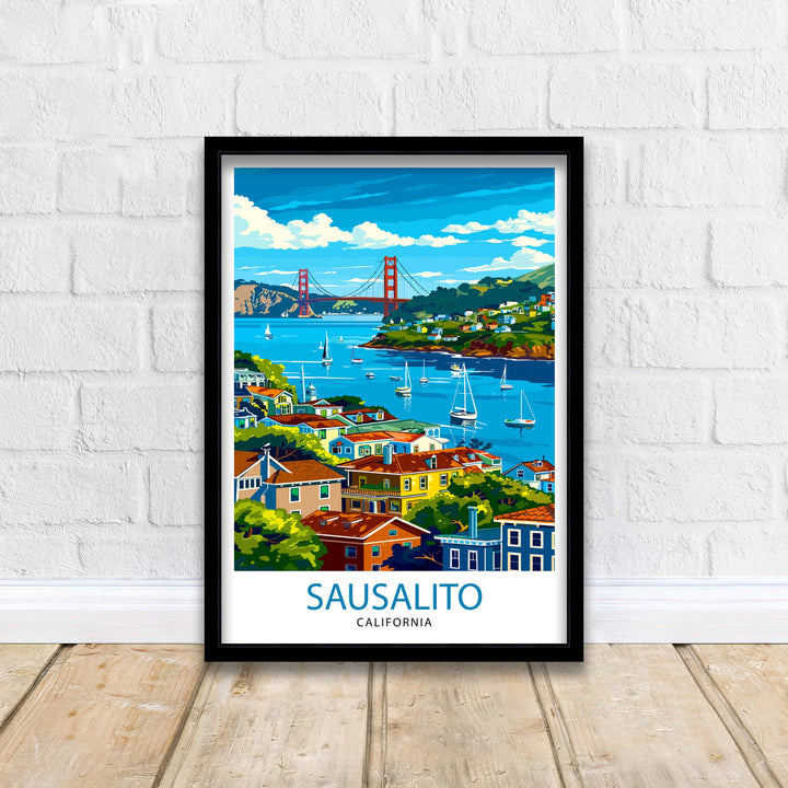 Sausalito California Travel Print Wall Decor Wall Art Sausalito Wall Hanging Home Décor Sausalito Gift Art Lovers California Art Lover Gift