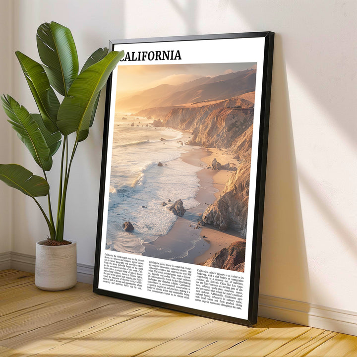 California Travel Print Wall Decor Wall Art California Wall Hanging Home Décor California Gift Art Lovers USA Art Lover Gift Print Art