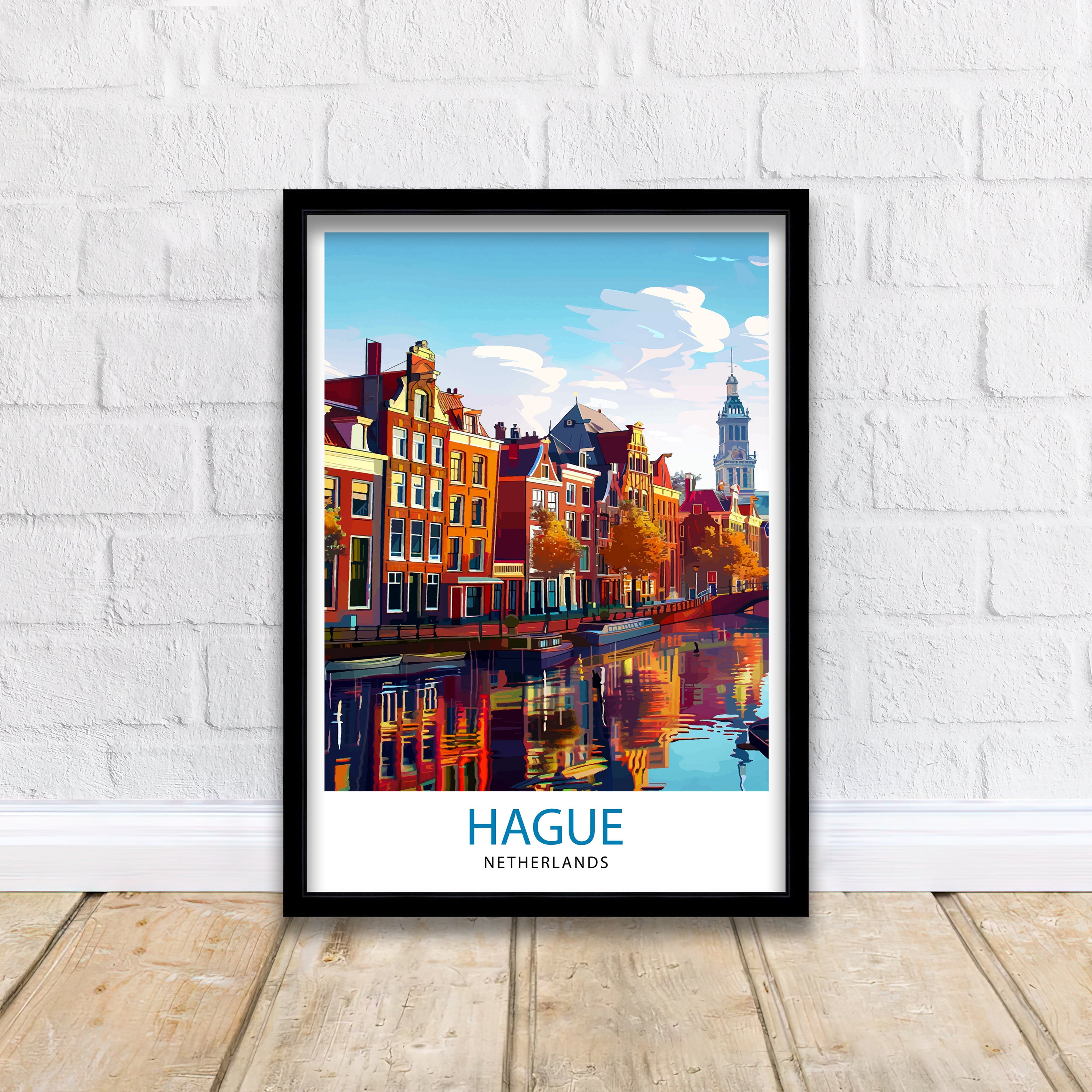 The Hague Netherlands Travel Print Wall Decor Wall Art The Hague Wall Hanging Home Décor The Hague Gift Art Lovers Netherlands Art Lover