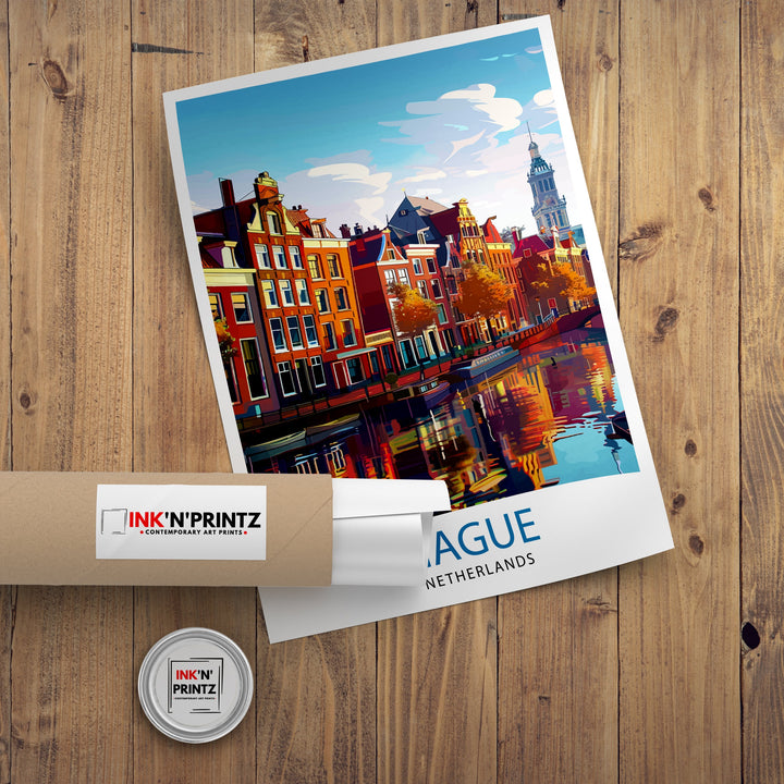 The Hague Netherlands Travel Poster