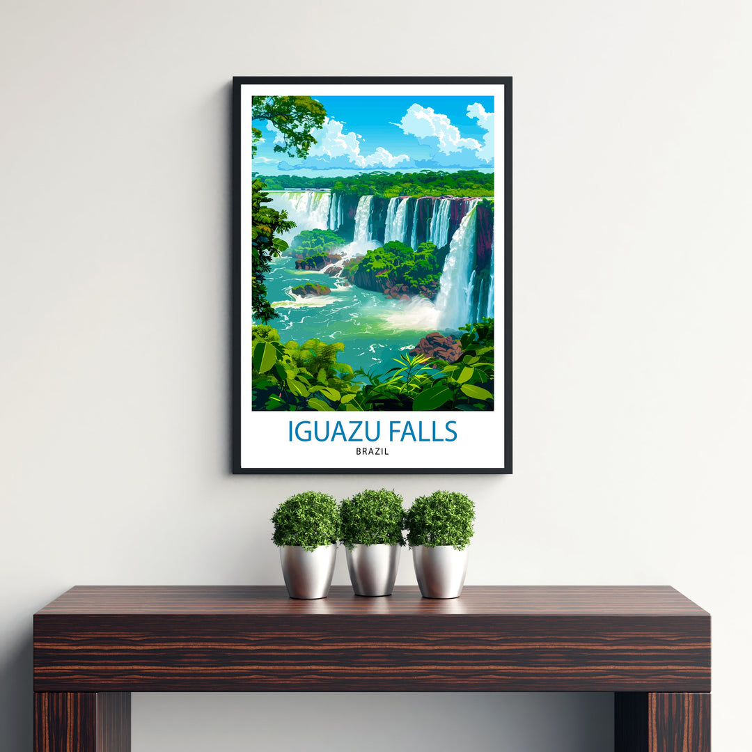 Iguazu Falls Argentina Travel Poster Iguazu